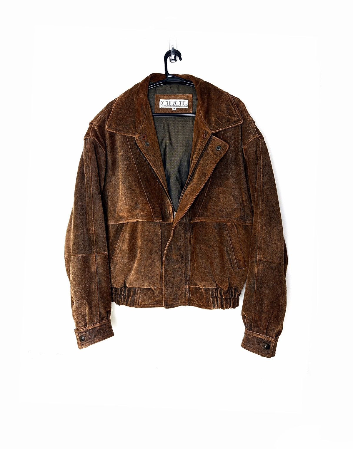Genuine Leather Collezione Distressed Suede Leather Jacket Size US M / EU 48-50 / 2 - 1 Thumbnail