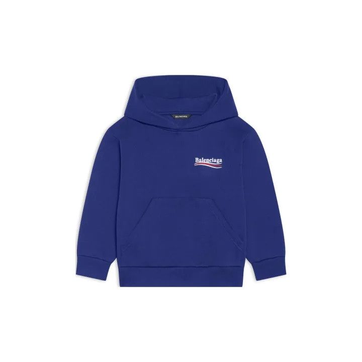 Balenciaga Balenciaga Kids Logo Hoodie in Blue Size US M / EU 48-50 / 2 - 1 Thumbnail