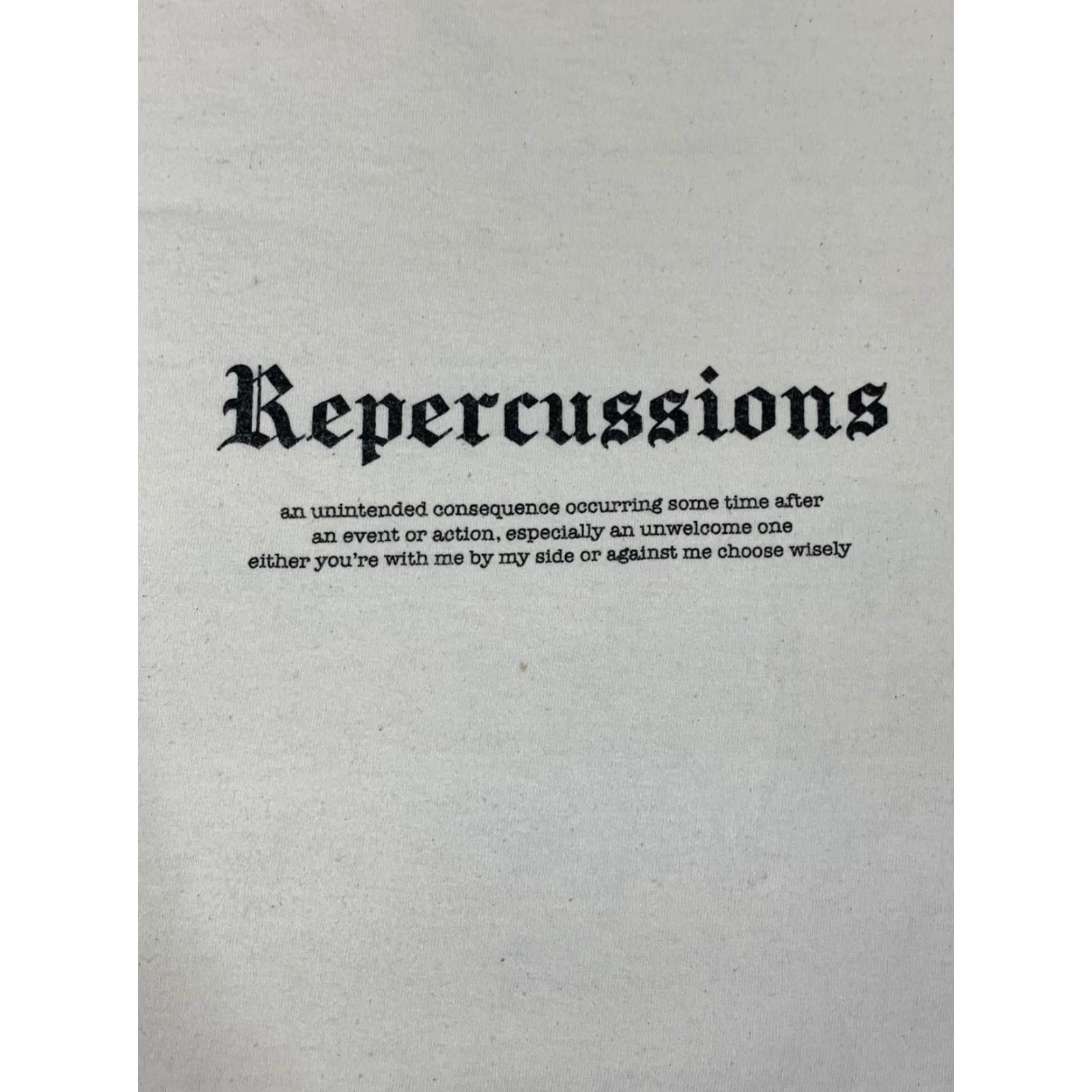 Vintage No Saint Club Graphic Tee Repercussions T Shirt Size M White Short Sleeve Mens Crew Neck T-Shirt Size US M / EU 48-50 / 2 - 2 Thumbnail