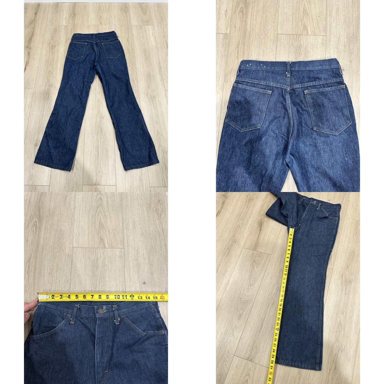 Vintage VINTAGE Jeans Men Bootcut 30x30 USA 80s 90s Denim Blue Cotton Blend Zipper Logo Pocket" Size US 30 / EU 46 - 8 Thumbnail