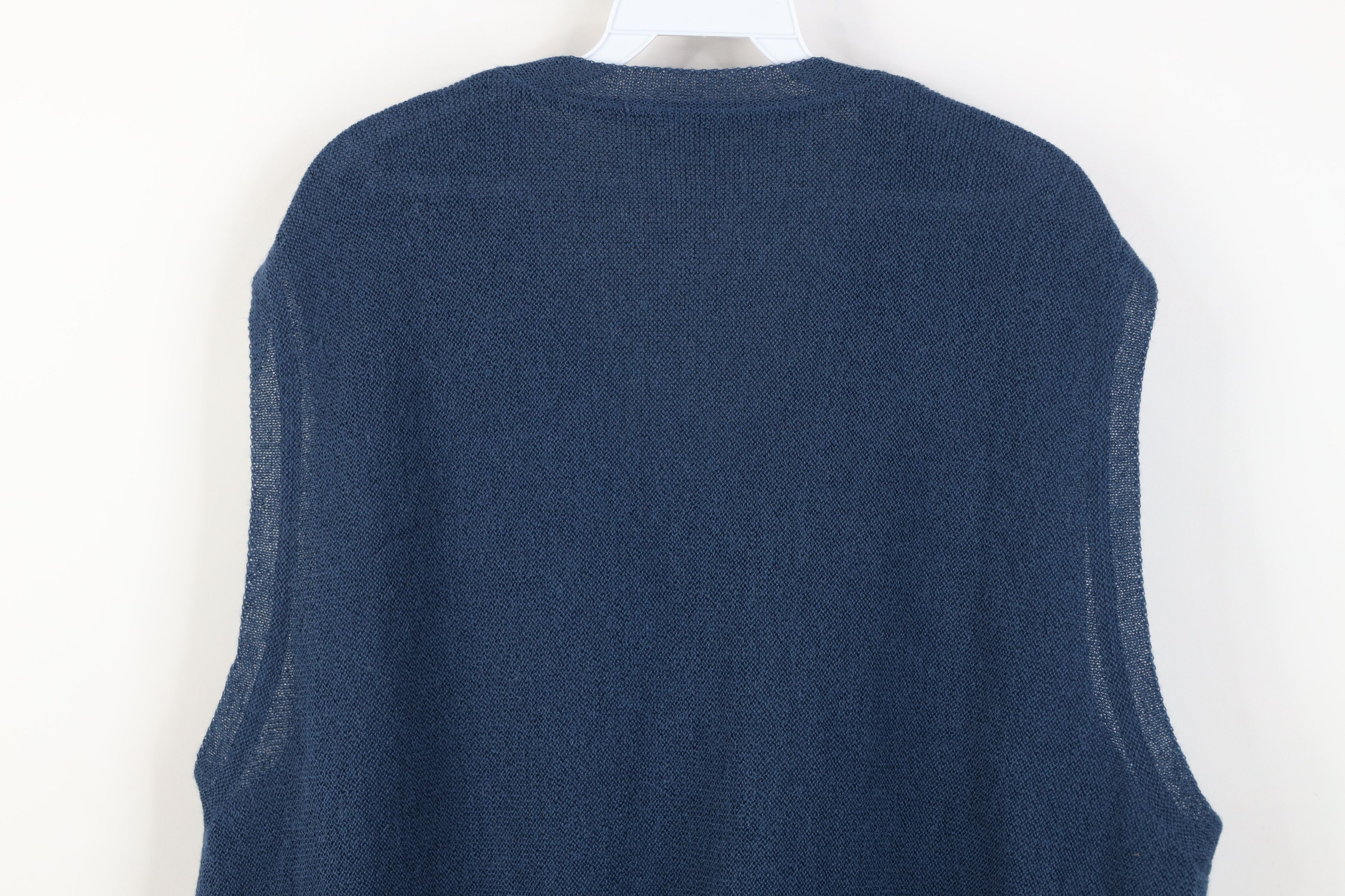 Vintage Vintage 90s Streetwear Wool Knit V-Neck Sweater Vest Blue Size XL / US 12-14 / IT 48-50 - 8 Thumbnail