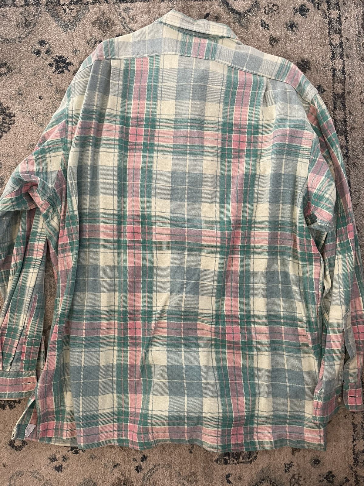 Polo Ralph Lauren × Vintage Vintage Plaid Flannel Chores Shirt Size US L / EU 52-54 / 3 - 5 Thumbnail
