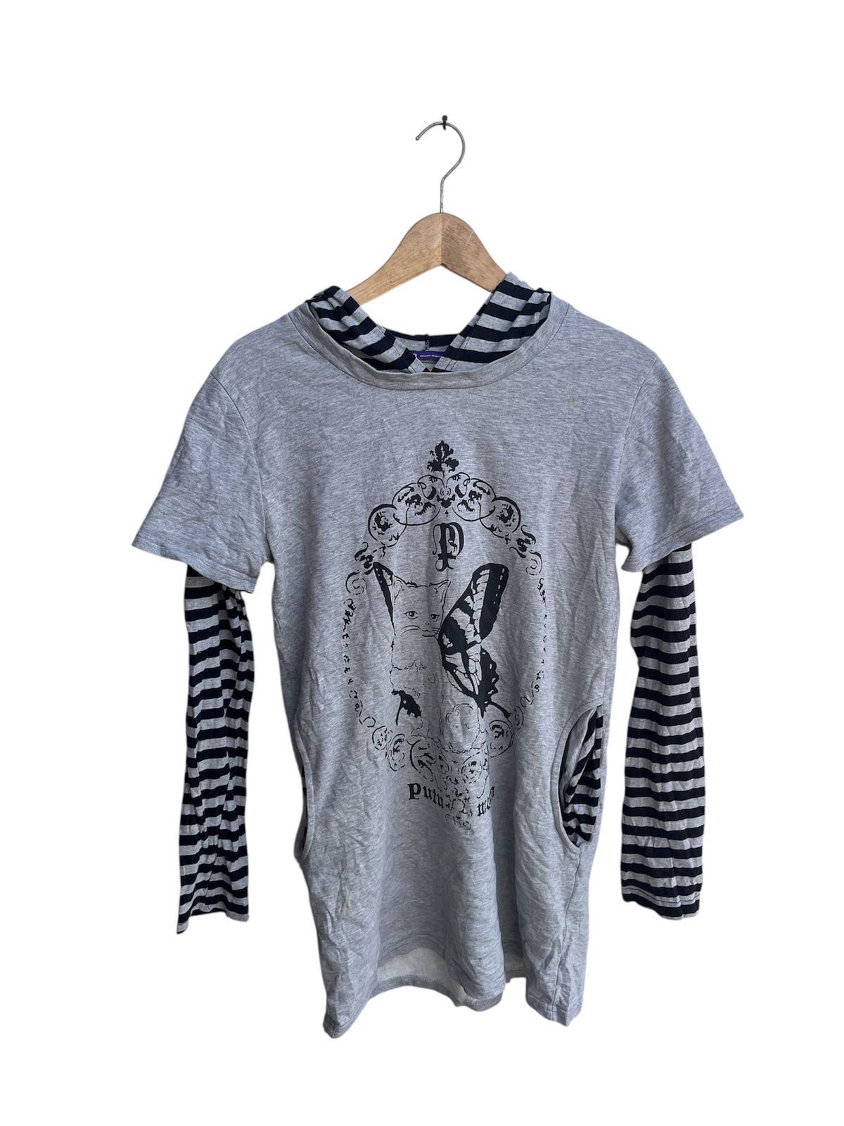 Hysteric Glamour Yangpa Zoomoney Cat Animal Double Layers Striped Longsleeve Size US S / EU 44-46 / 1 - 1 Thumbnail