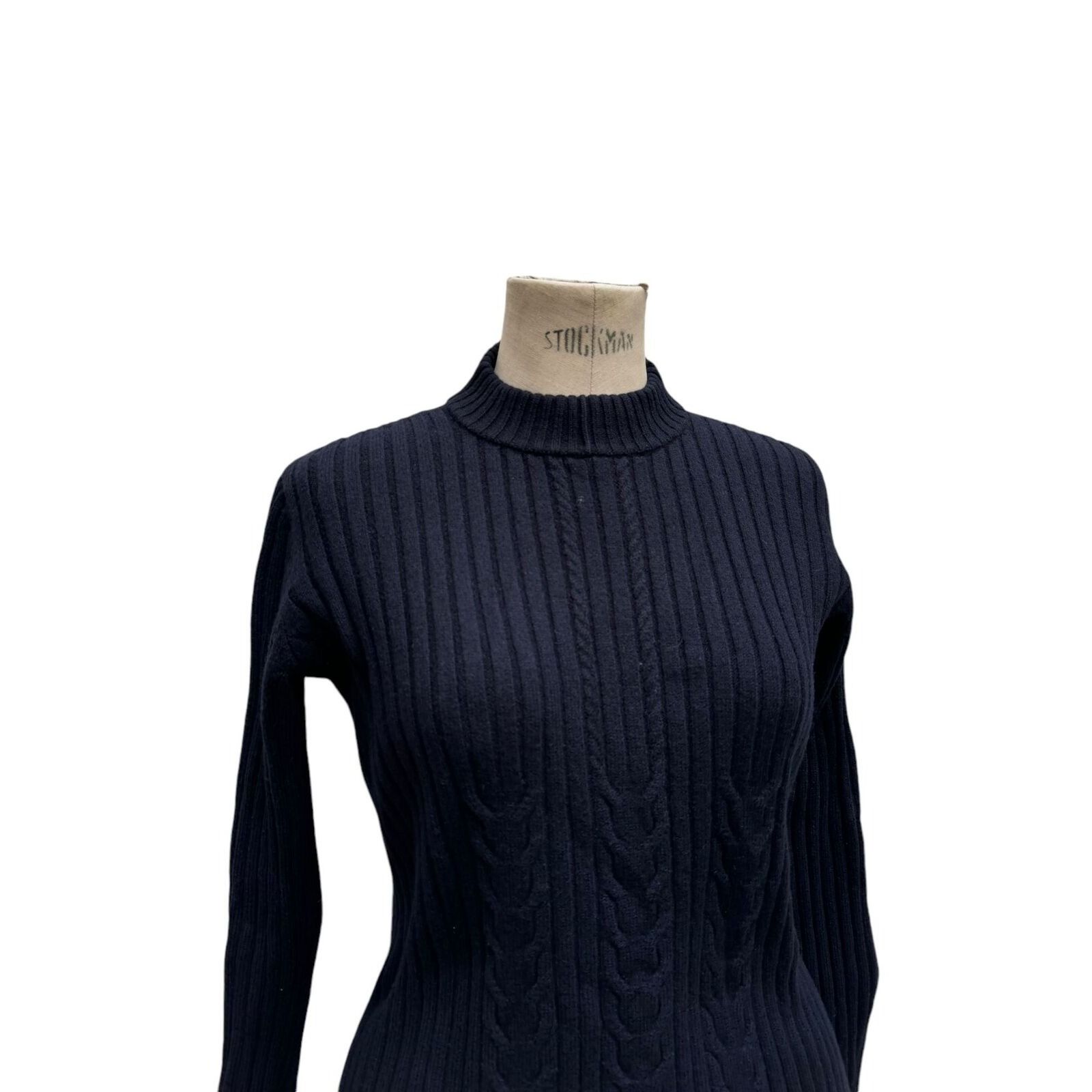 Celine Phoebe Philo Navy Wool Heavy Knit Size S / US 4 / IT 40 - 2 Thumbnail
