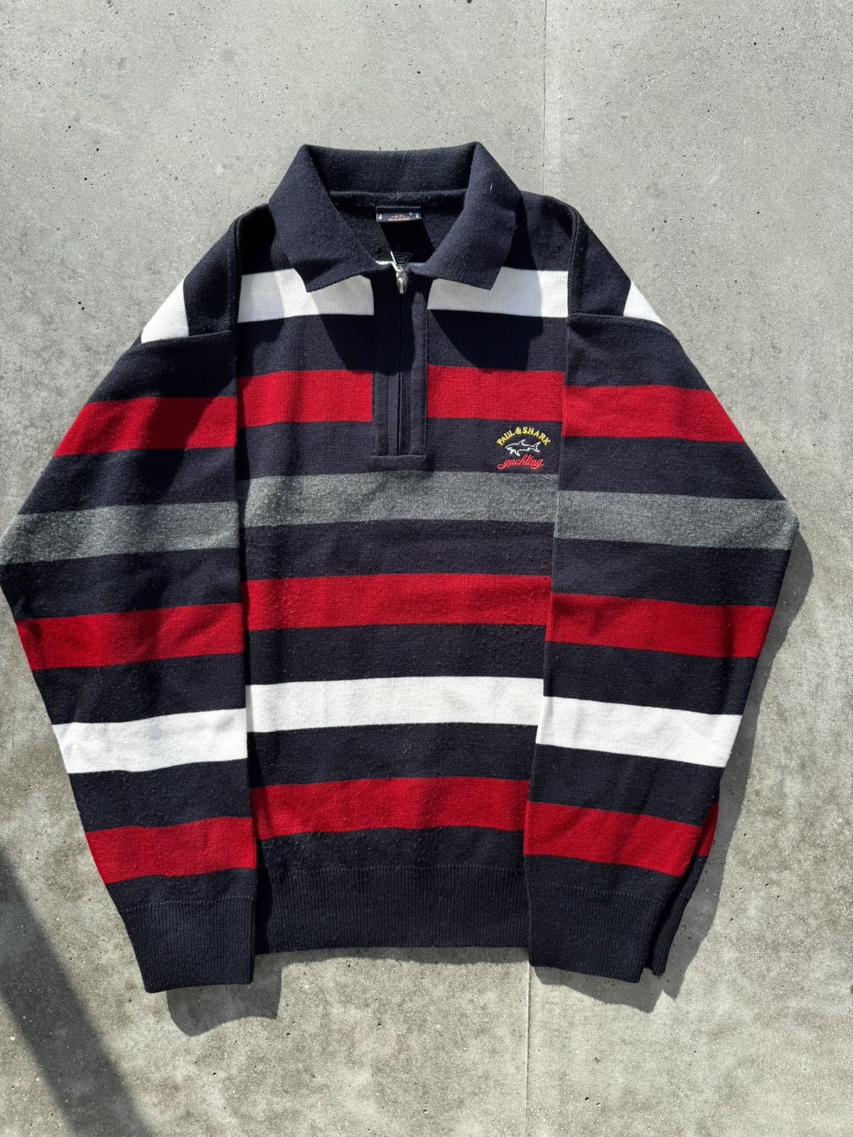 Paul & Shark Paul & Shark vintate 3/4 zip polo knit sweater knit jumper Size US L / EU 52-54 / 3 - 1 Thumbnail