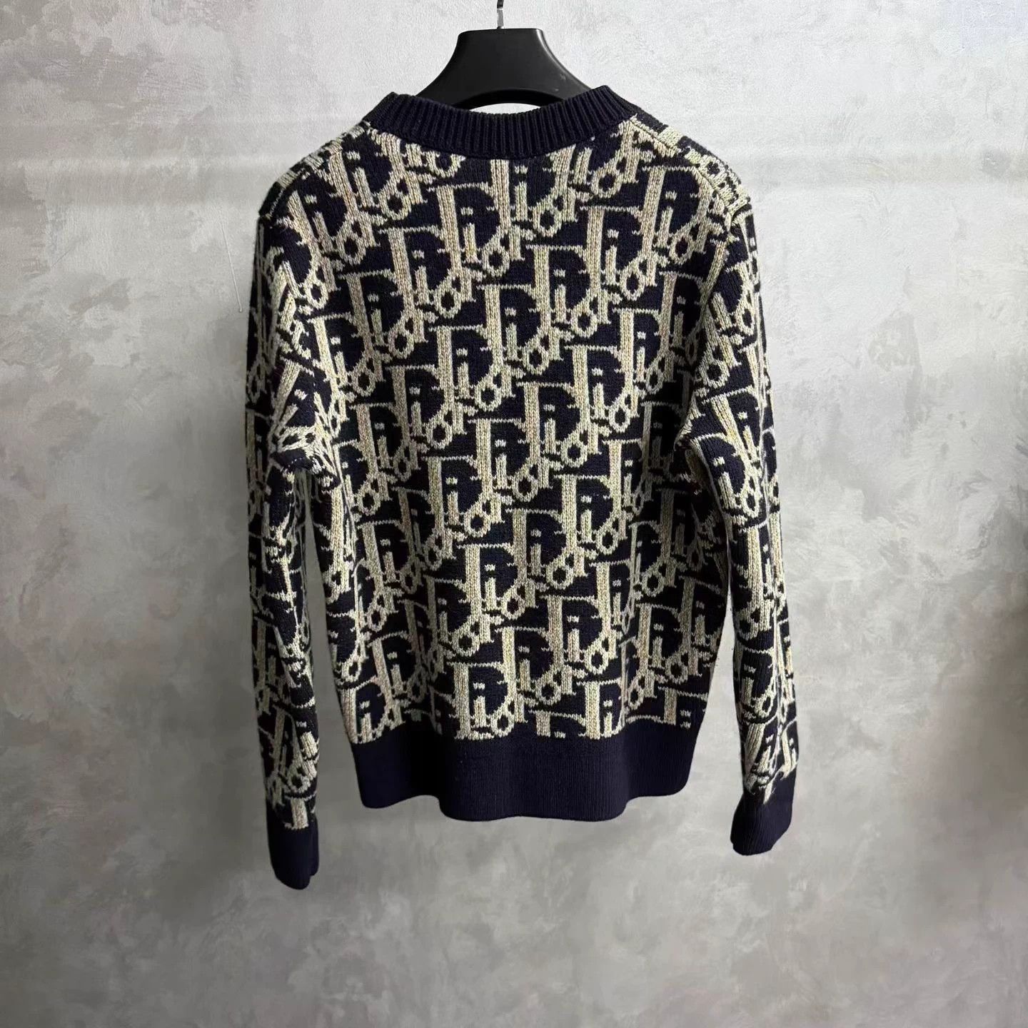 Dior Dior navy blue logo print all-over long-sweater Size M / US 6-8 / IT 42-44 - 2 Thumbnail