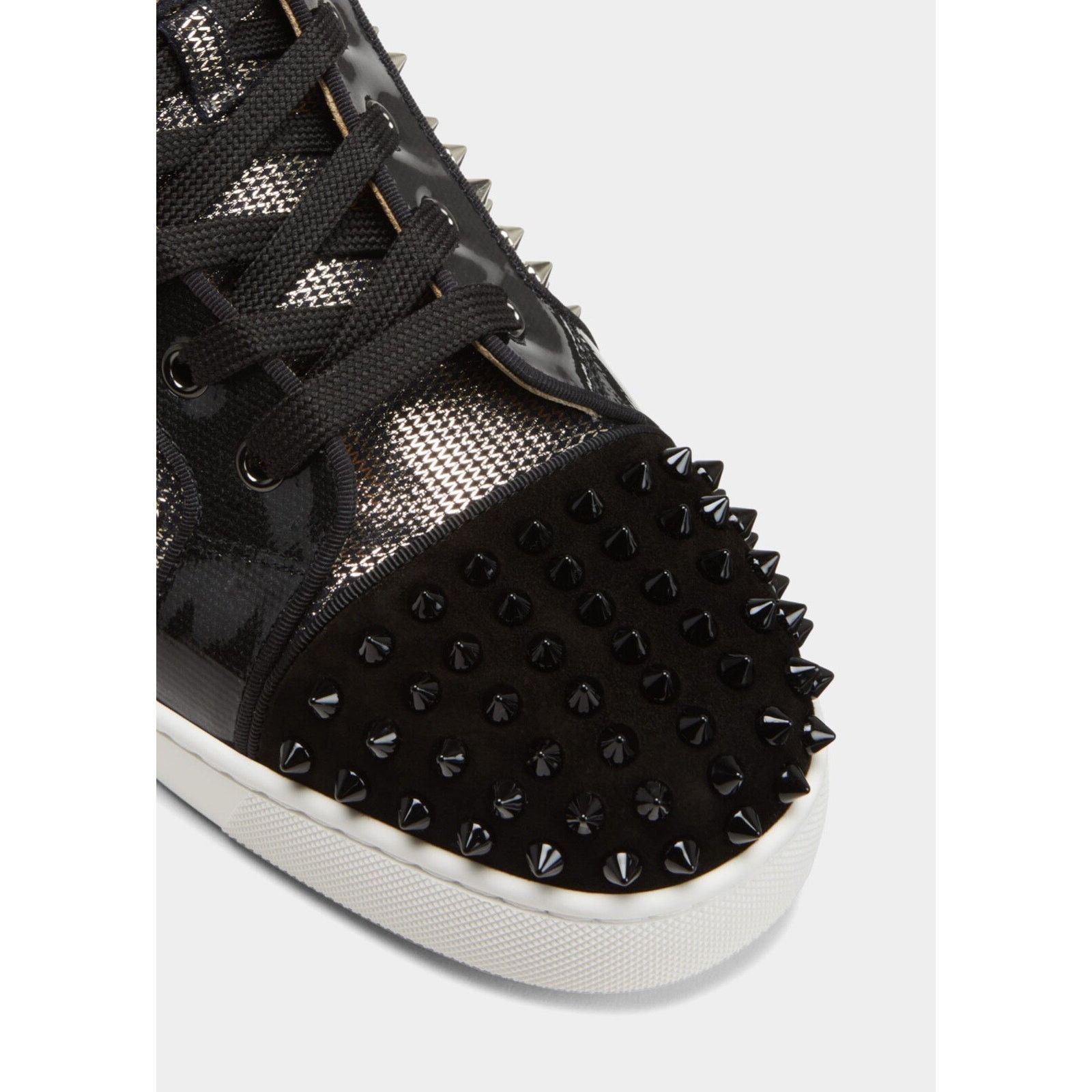 Christian Louboutin Christian Louboutin Mens Spike Black High Top Sneaker 49 16 Size US 13 / EU 46 - 6 Thumbnail