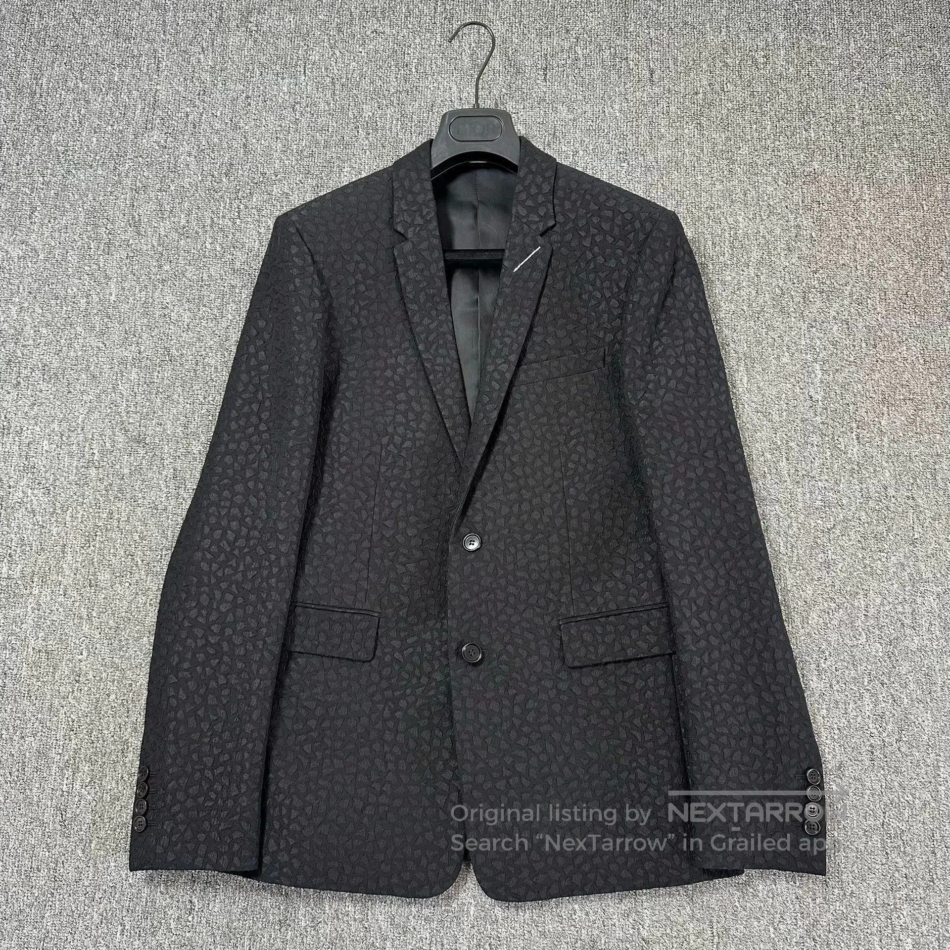 Dior Black Textured Blazer with Button Closure. Size US M / EU 48-50 / 2 - 1 Thumbnail