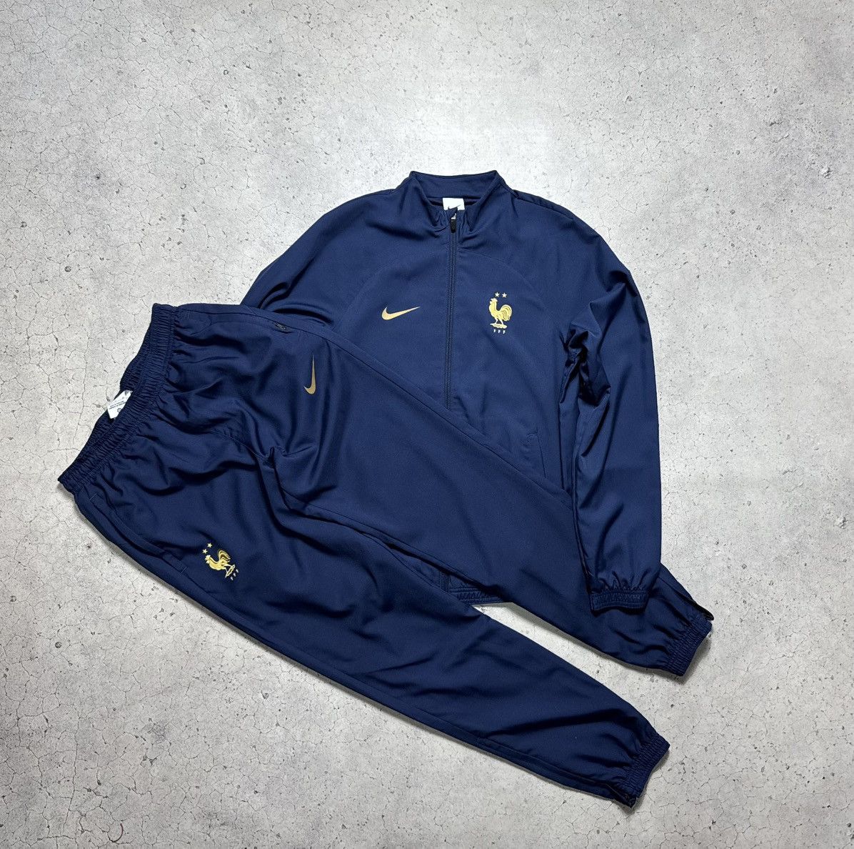 Nike Nike France Team Nylon Football Track Suit Jacket & Pants Size US S / EU 44-46 / 1 - 1 Thumbnail