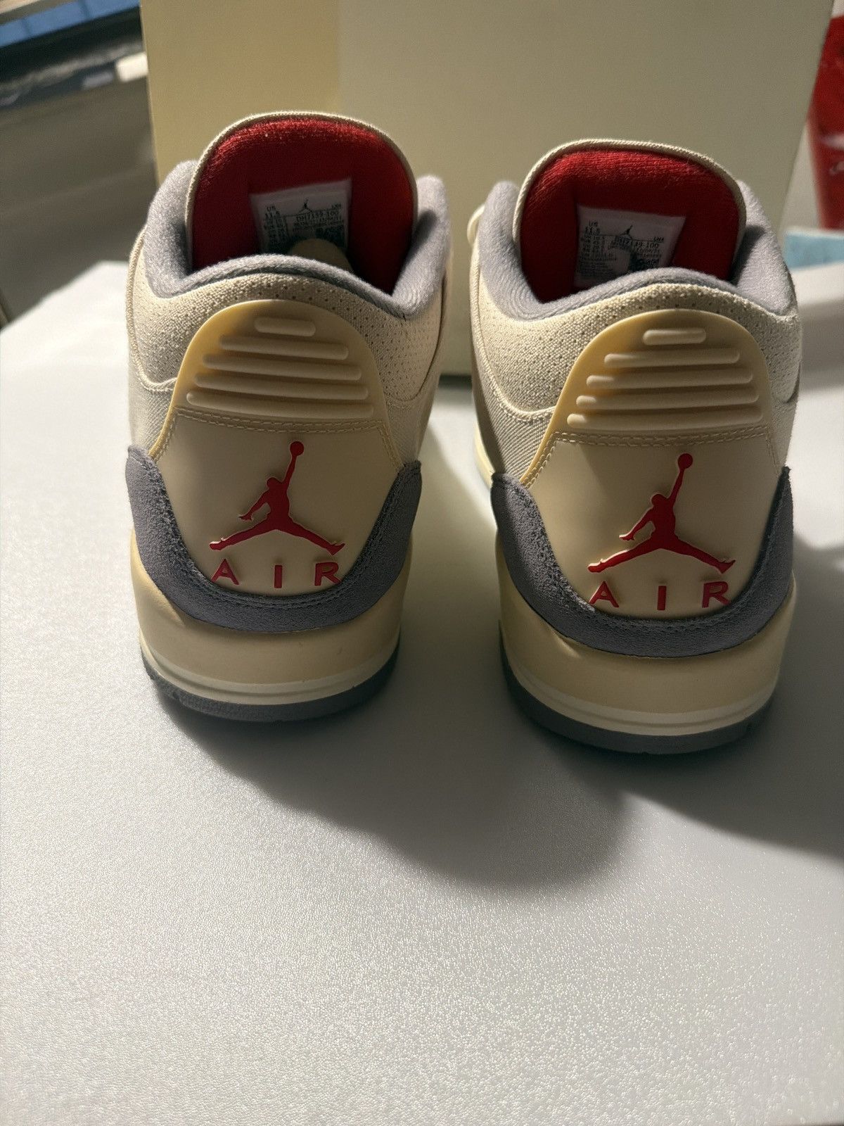 Jordan Brand Air Jordan 3 Canvas – Cream/Grey – Size 11.5 w/ Box Size US 11.5 / EU 44-45 - 4 Thumbnail