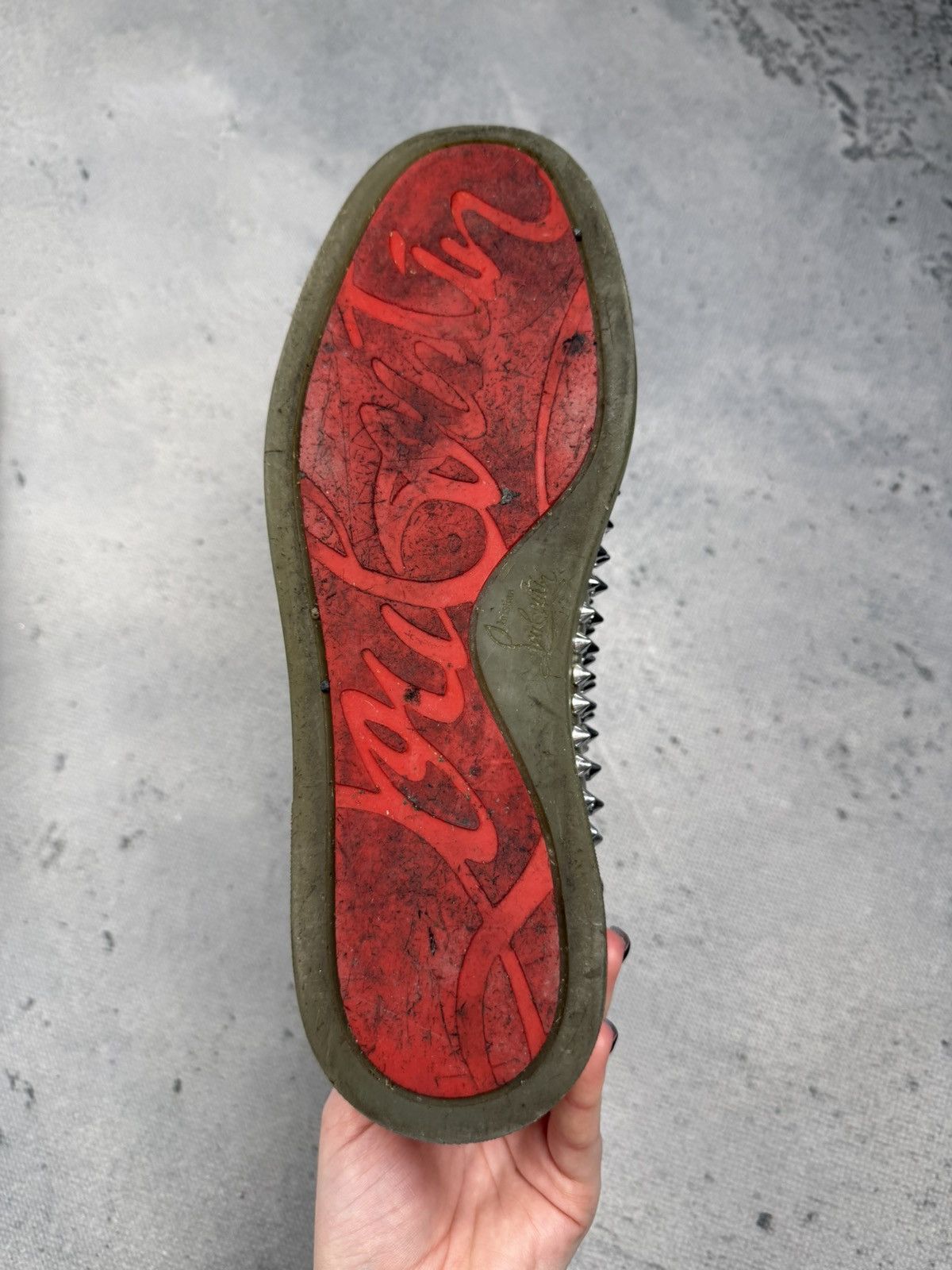 Christian Louboutin Christian Louboutin Louis Flat Antispecchio Spike Silver Size US 9 / EU 42 - 19 Thumbnail