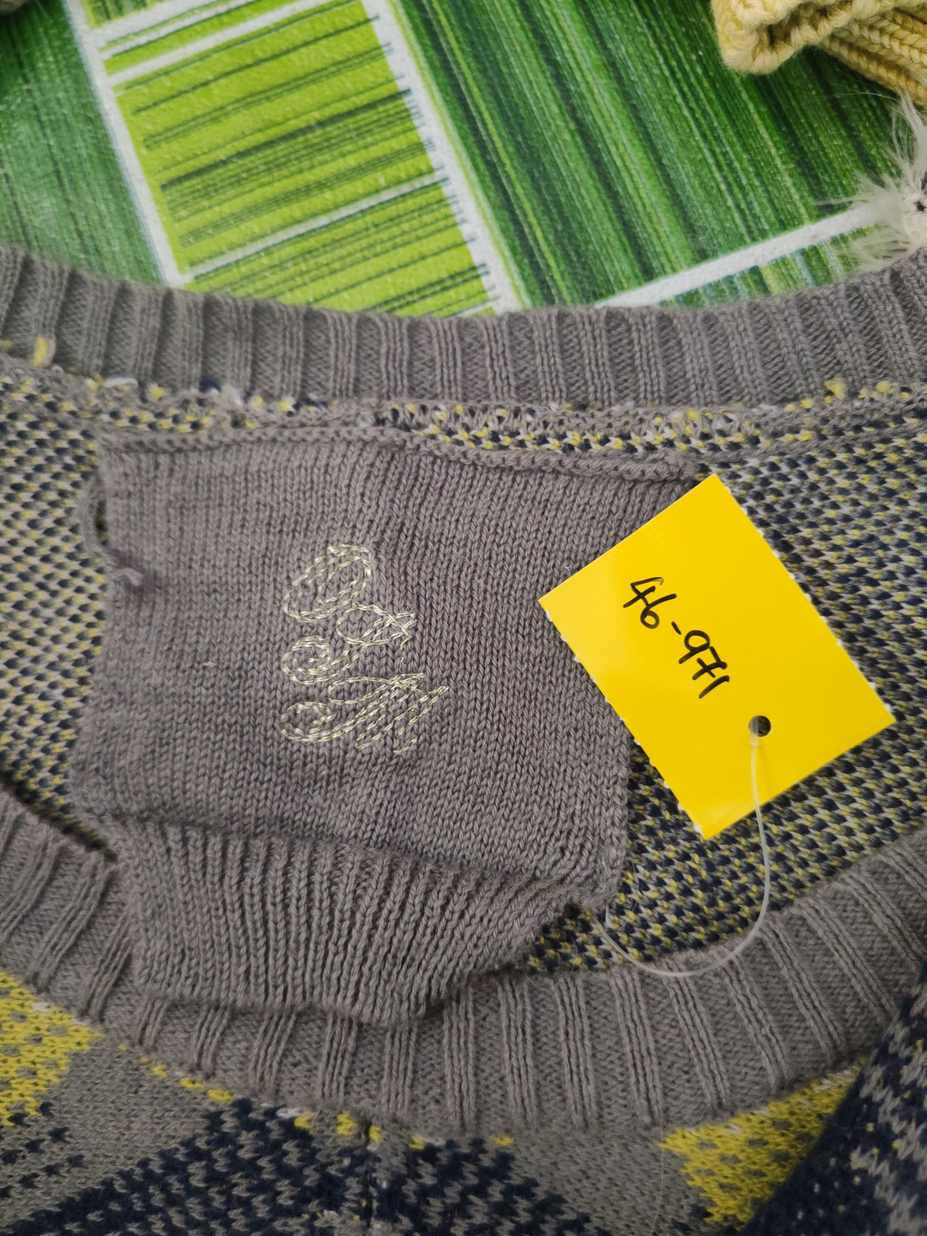 Japanese Brand DL OJM Gray Green Knitwear Sweatshirts #46-971 Size XL / US 12-14 / IT 48-50 - 11 Thumbnail