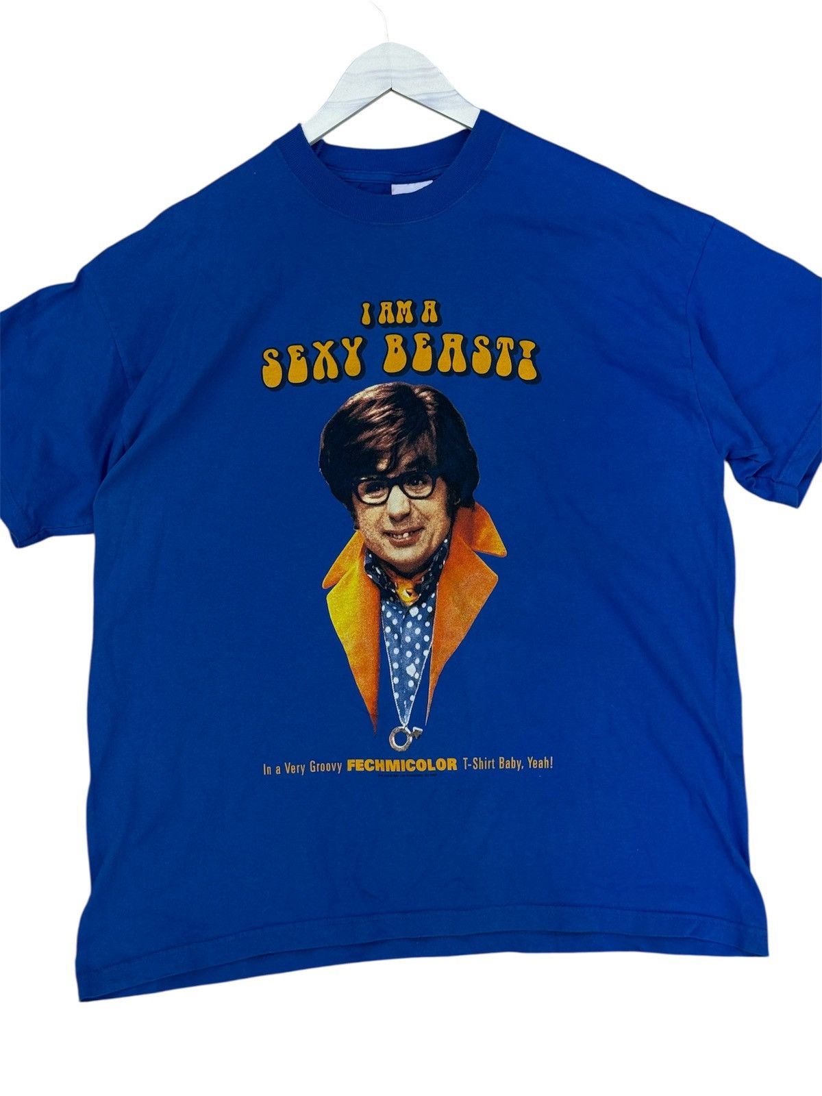 Vintage 2002 Ostin Powers I Am Sexy Beast Vintage Blue t-shirt Size US XL / EU 56 / 4 - 1 Thumbnail