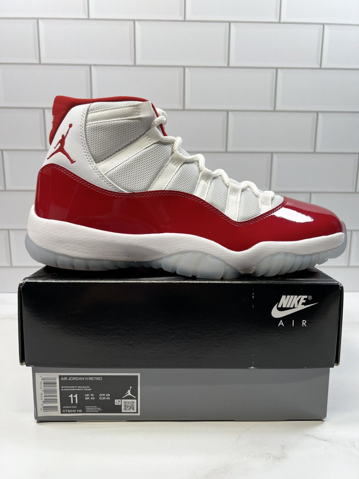 Jordan Brand NEW Nike Retro Air Jordan Cherry Red 11s 11 Men’s Men Size US 11 / EU 44 - 5 Thumbnail