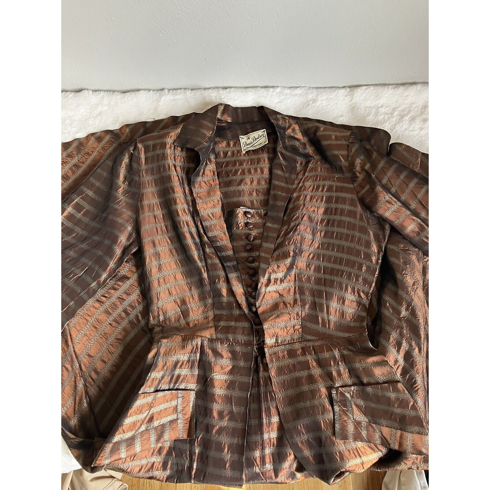 Other Doris Dodson Originals Womens Vintage 1940's Dress VINTAGE Size L / US 10 / IT 46 - 6 Thumbnail