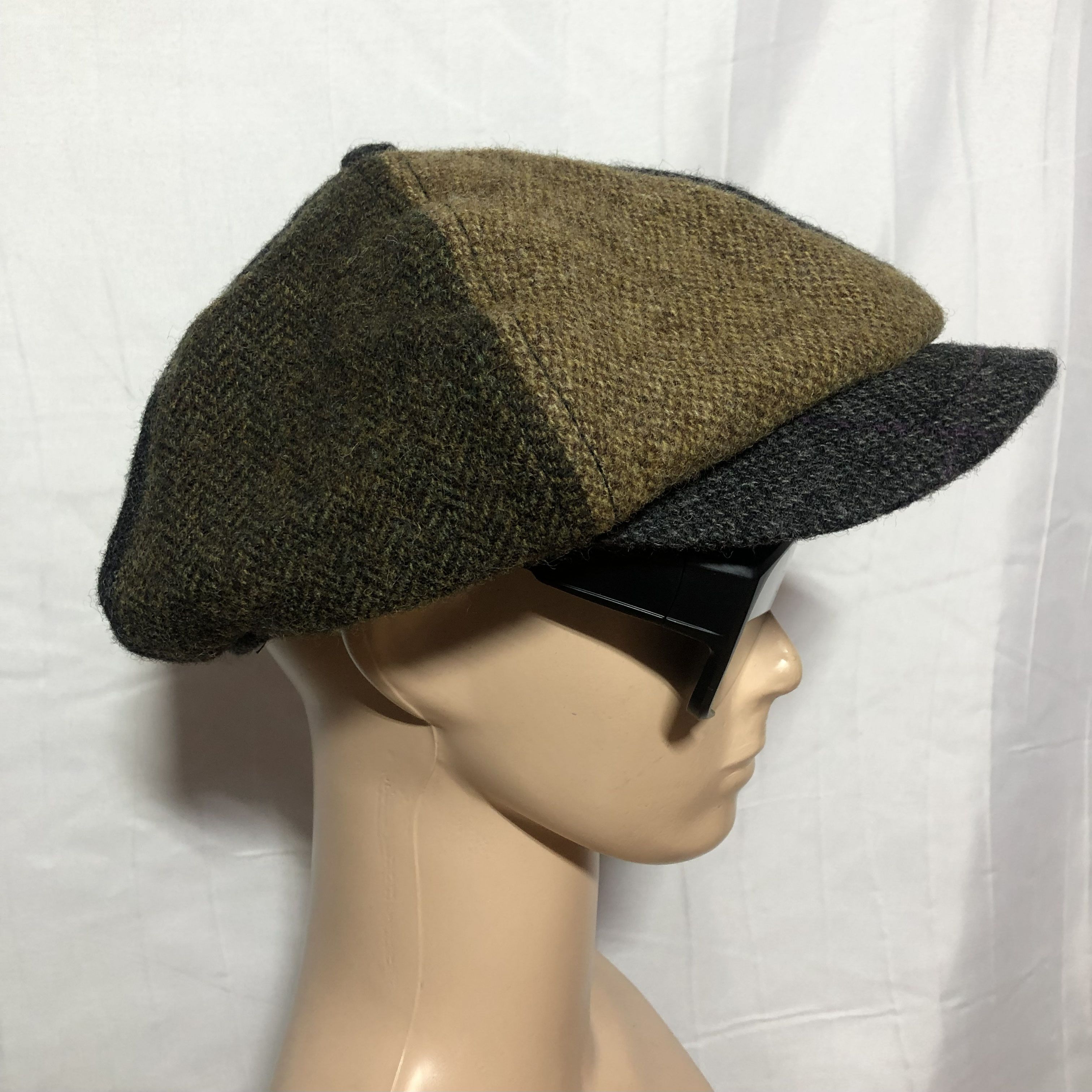 Castano Moon Wool Patchwork Newsboy Cap