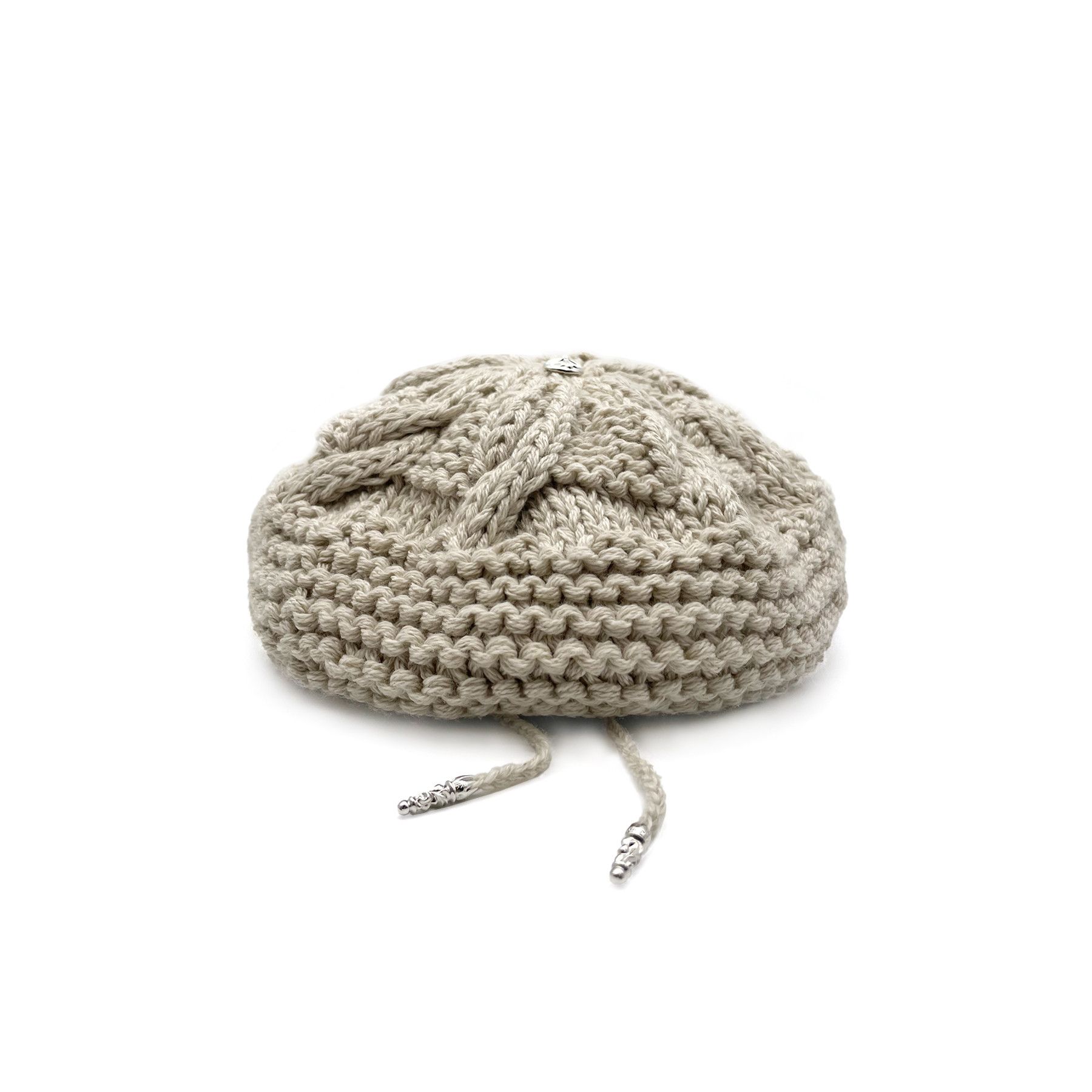 Chrome Hearts Chrome Hearts Cashmere Silver Cross Button Beige Beret Size ONE SIZE - 2 Thumbnail