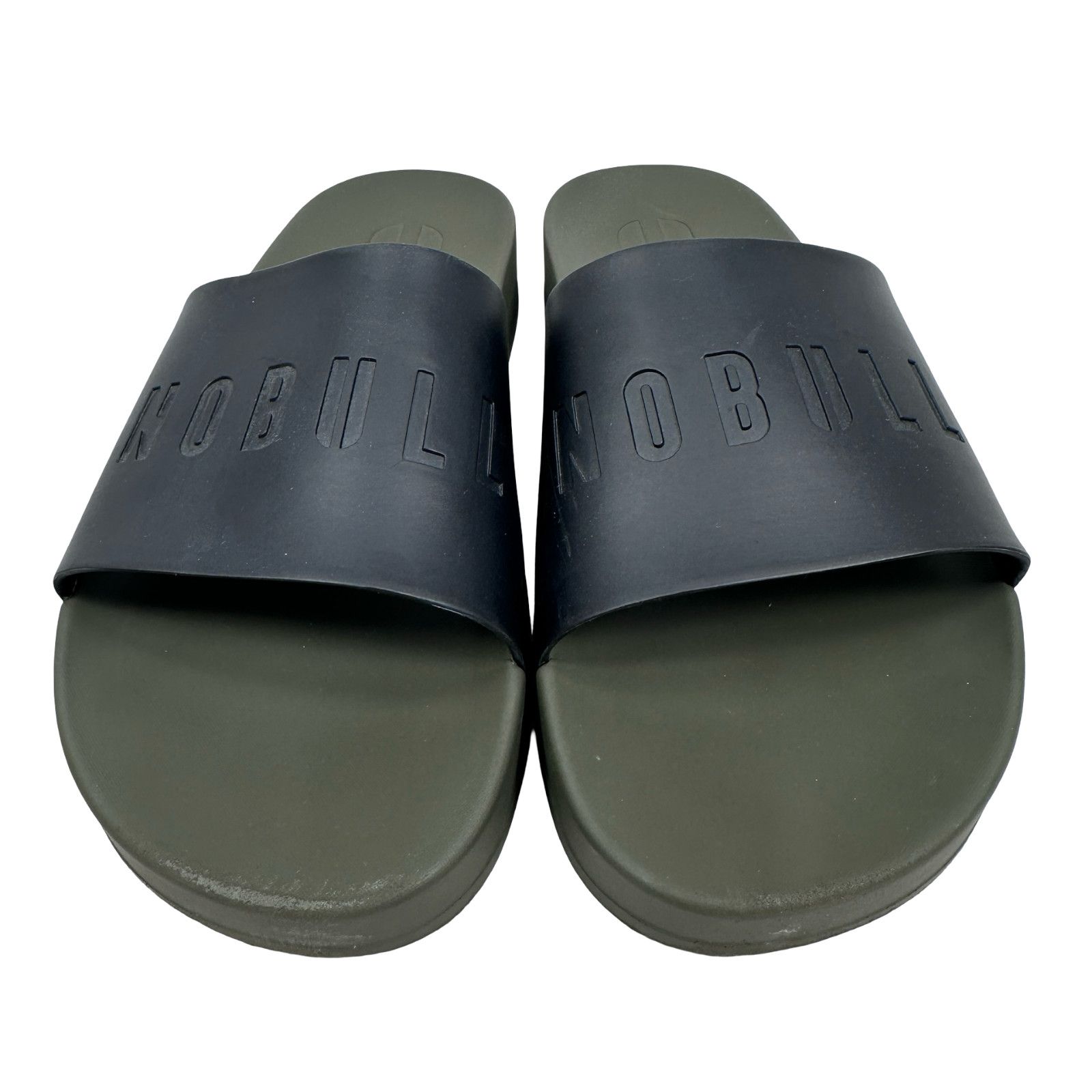 Other Nobull Slides Sandals Mens 12 Women 13.5 Green Black Slip On Size US 12 / EU 45 - 2 Thumbnail