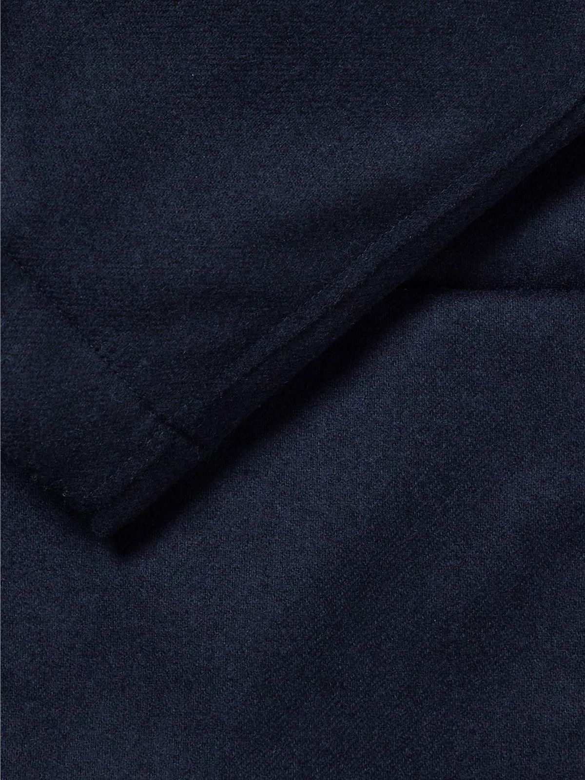 Officine Generale o1mle1025 Adrien Padded Flannel Wool Jacket in Navy Blue Size US M / EU 48-50 / 2 - 5 Thumbnail