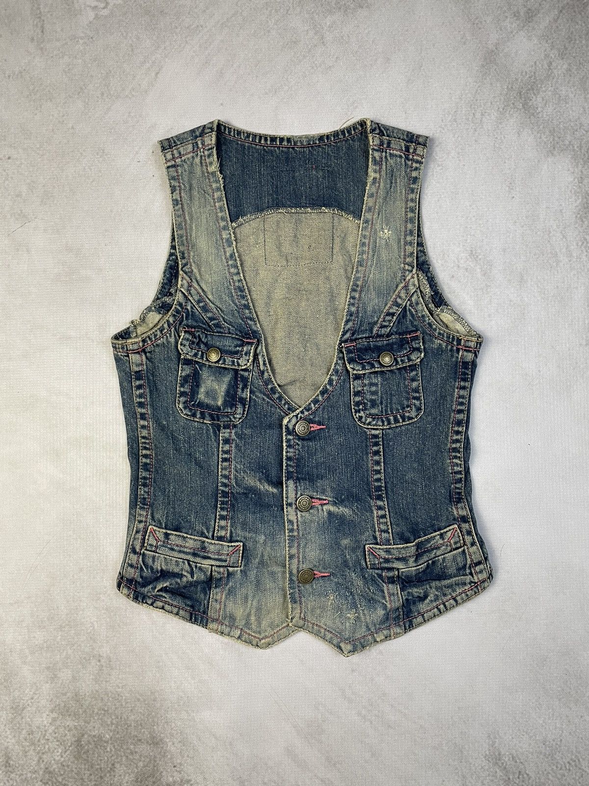 Hysteric Glamour 2000s Hysteric Glamour Denim Vest Size ONE SIZE - 8 Thumbnail