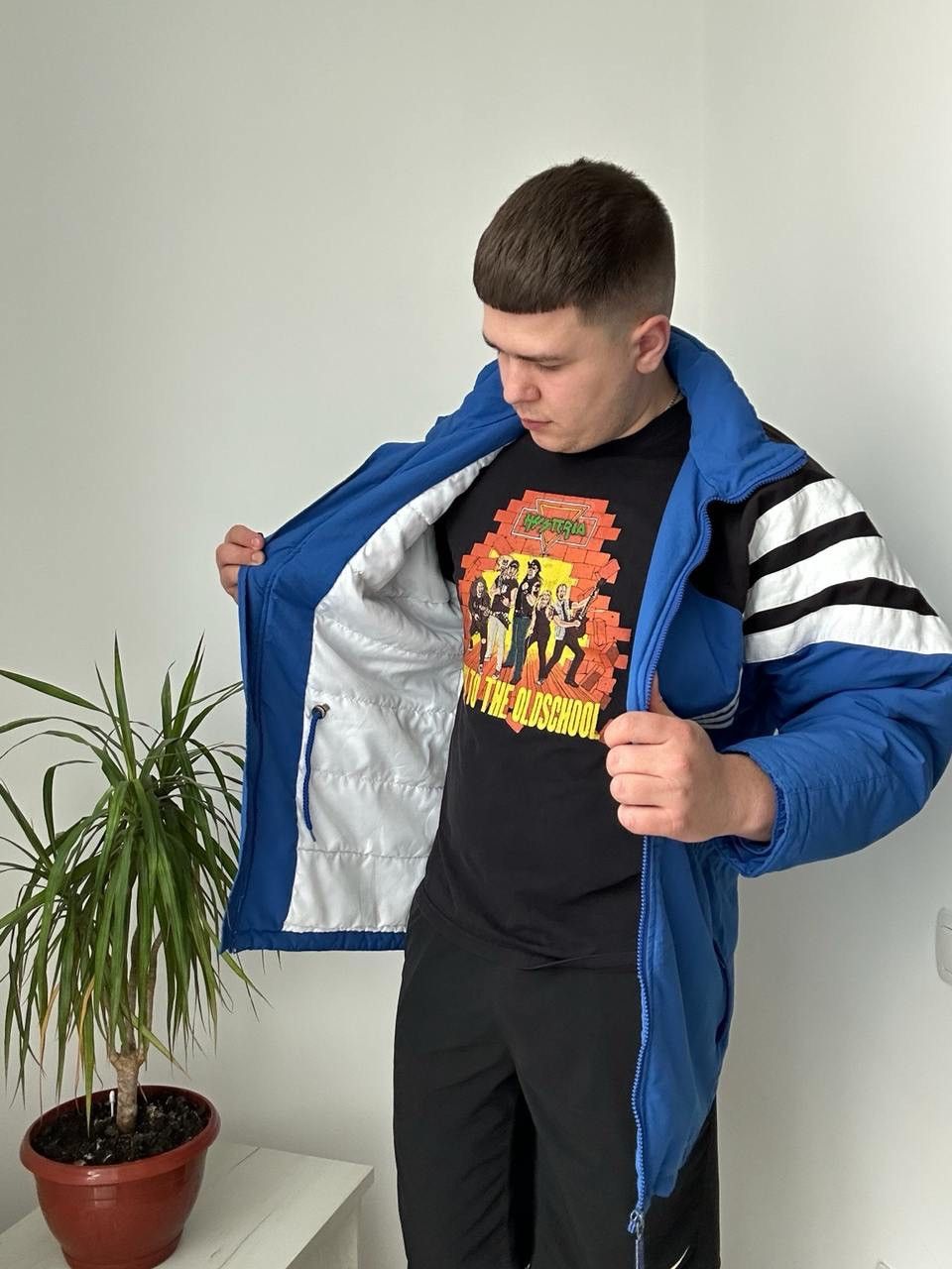 Adidas × Vintage Vintage Adidas Retro Blue 90’s Distressed Jacket Size US L / EU 52-54 / 3 - 6 Thumbnail