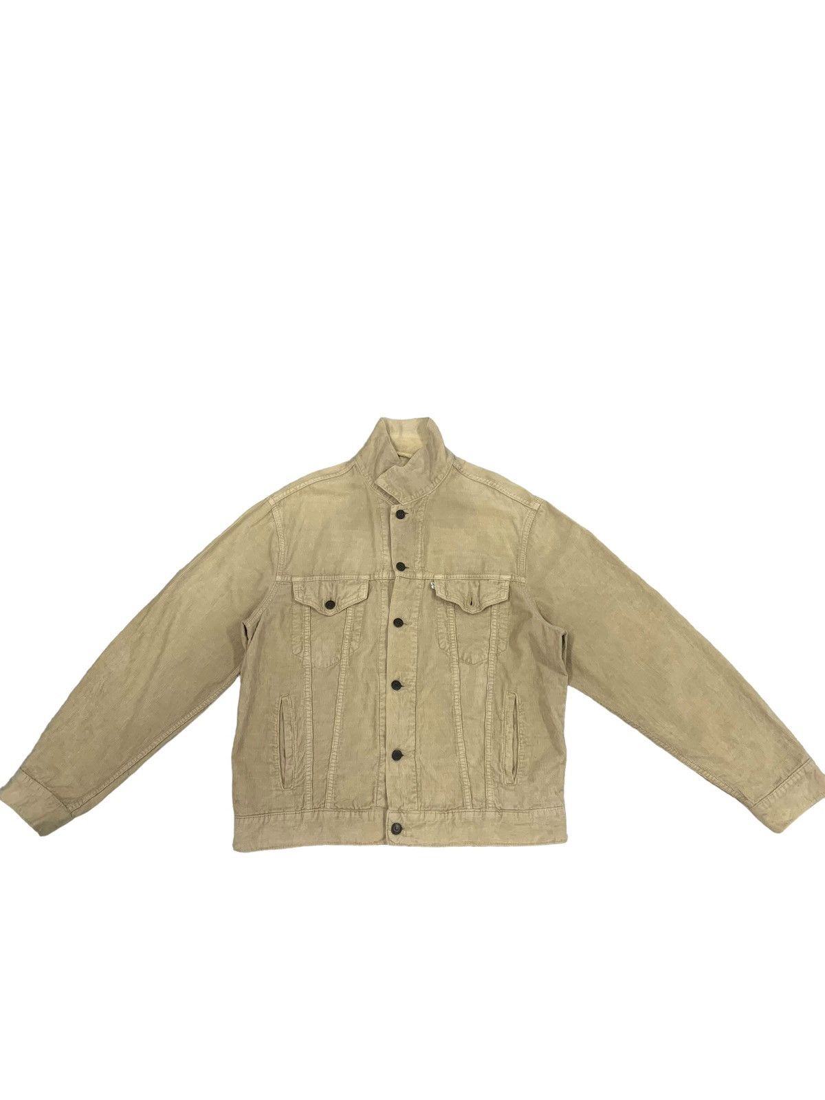 Vintqge 90s Levi s Corduroy Beige Trucker Jacket Outerwear