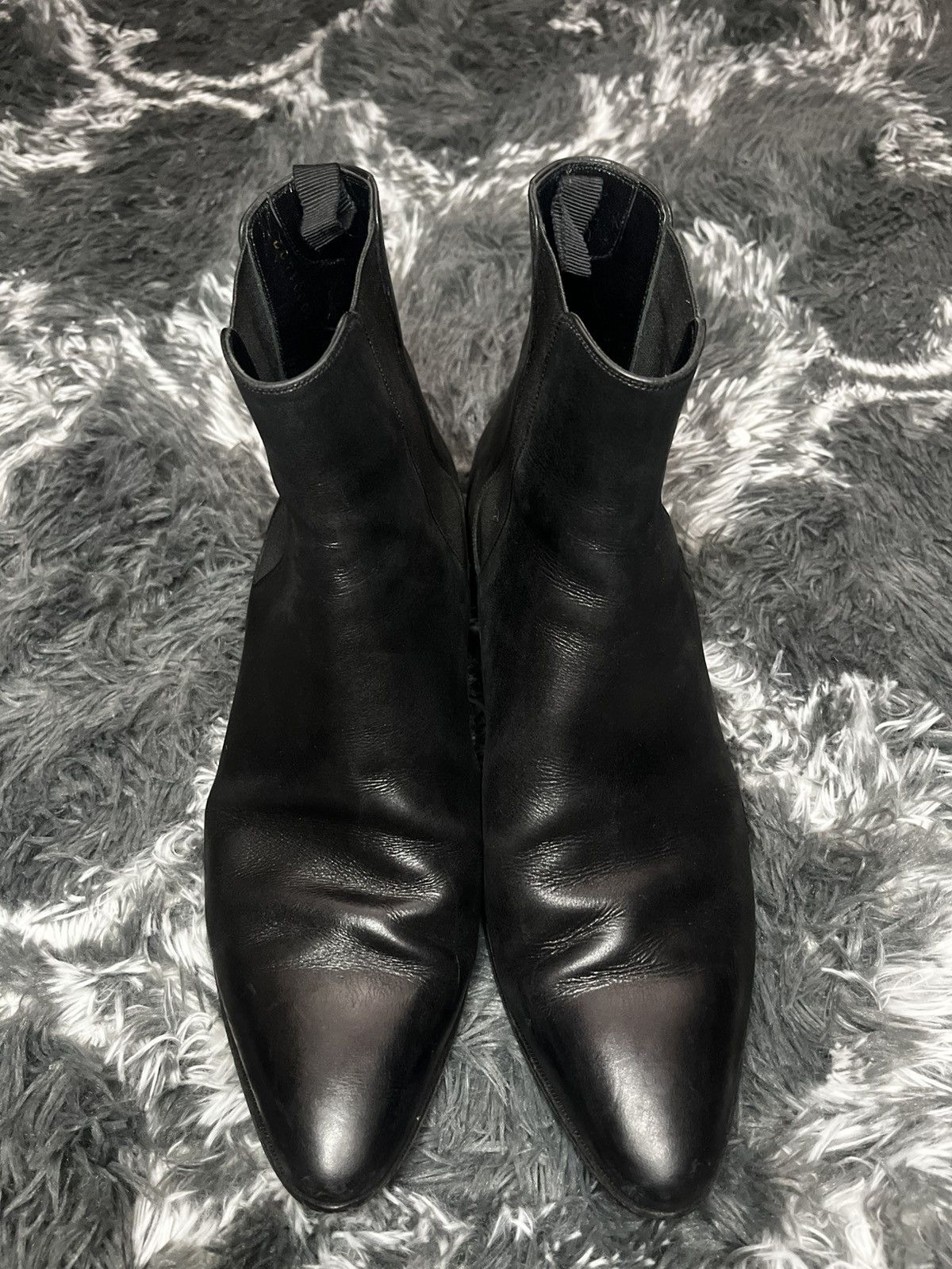 Celine Celine Shiny Calfskin Leather Chelsea Boot Size US 10.5 / EU 43-44 - 1 Thumbnail