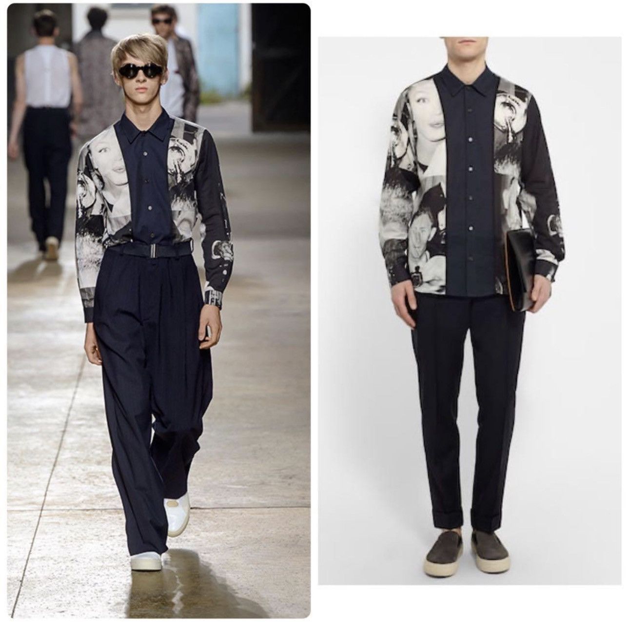 Dries Van Noten Runway SS16 Dries Van Noten Marilyn Monroe Photo Print Shirt Size US M / EU 48-50 / 2 - 2 Thumbnail