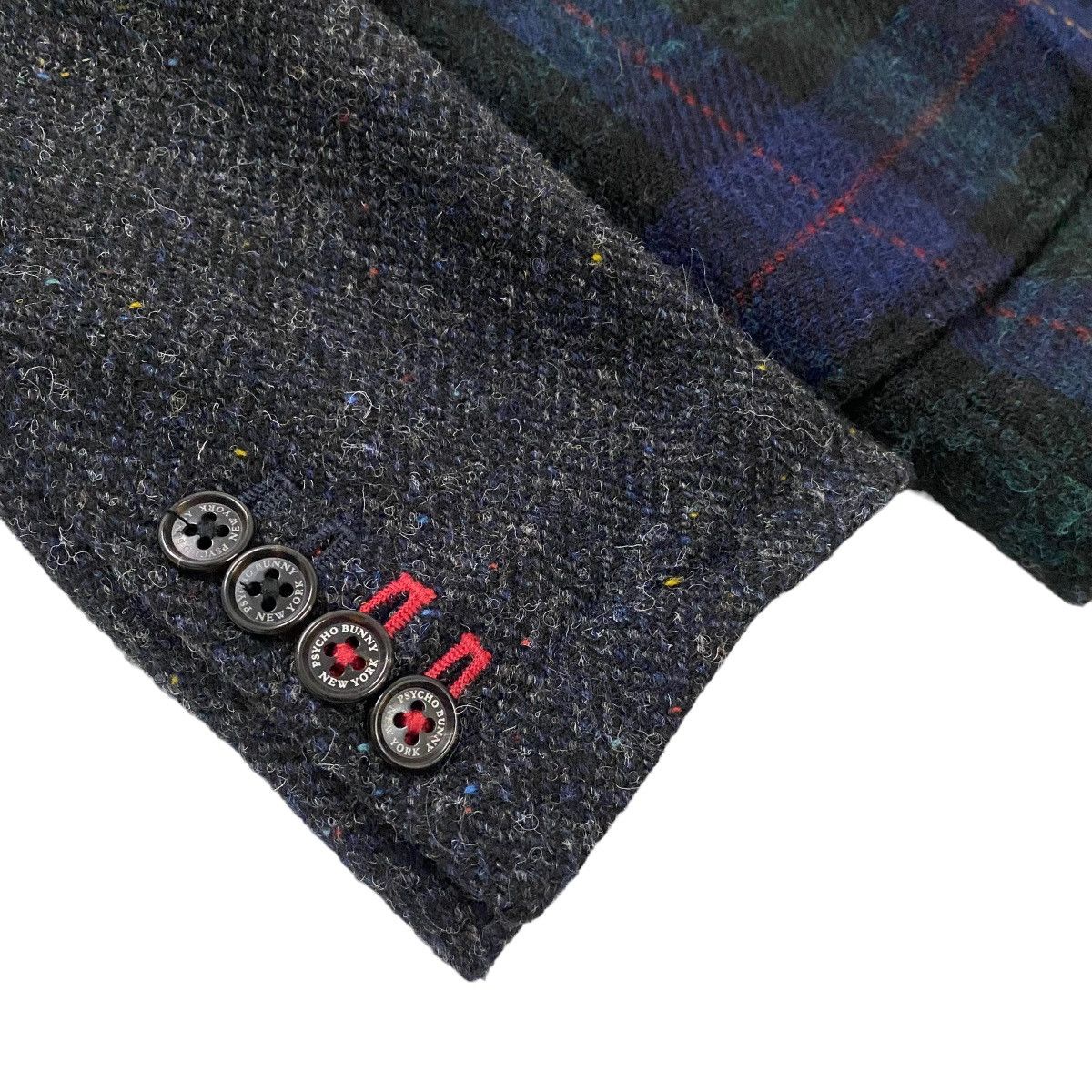 Harris Tweed × Japanese Brand × Psycho Bunny ☀️Harris Tweed x Psycho Bunny wool tartan multicolor jacket Size US S / EU 44-46 / 1 - 5 Thumbnail