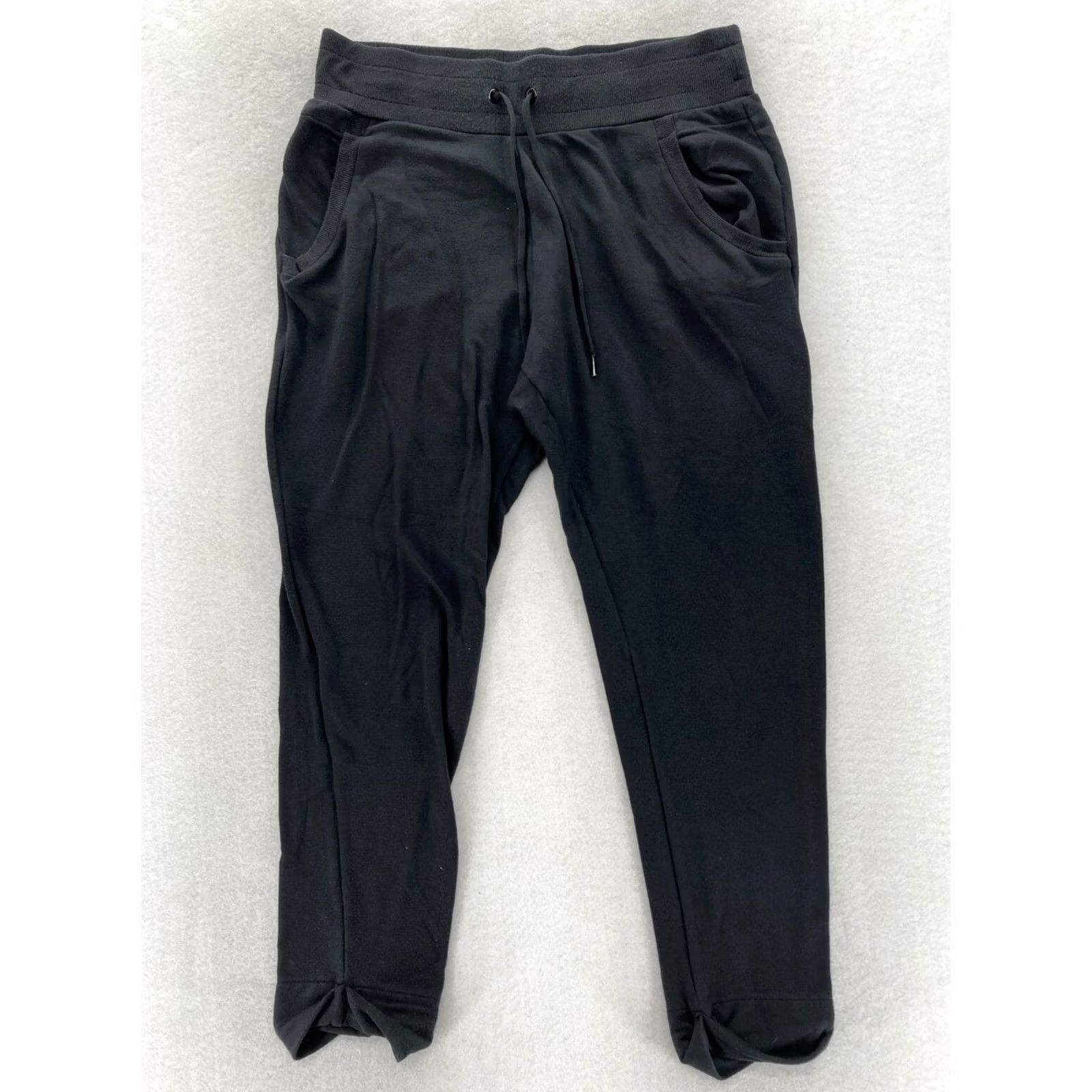 Athleta Athleta Luxe Coaster Jogger Pants Women Medium Black Cuffed Drawstring Tapered Jogger Pants Black Women Medium Athleta Luxe Coaster Jogger Pants Size 32" / US 10 / IT 46 - 2 Thumbnail