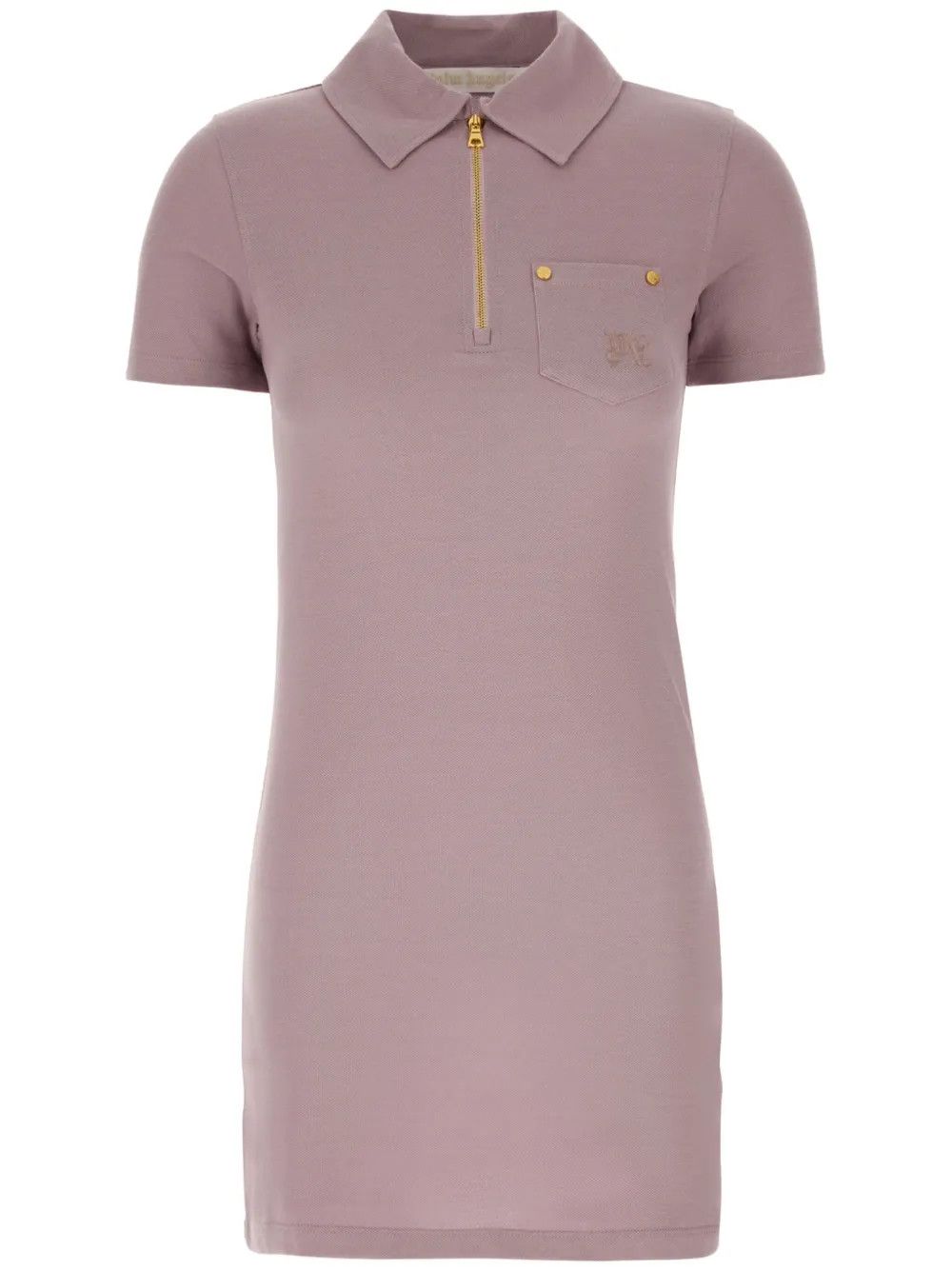 Palm Angels o1y1125 Shirt Mini Dress in Mauve Size M / US 6-8 / IT 42-44 - 1 Thumbnail