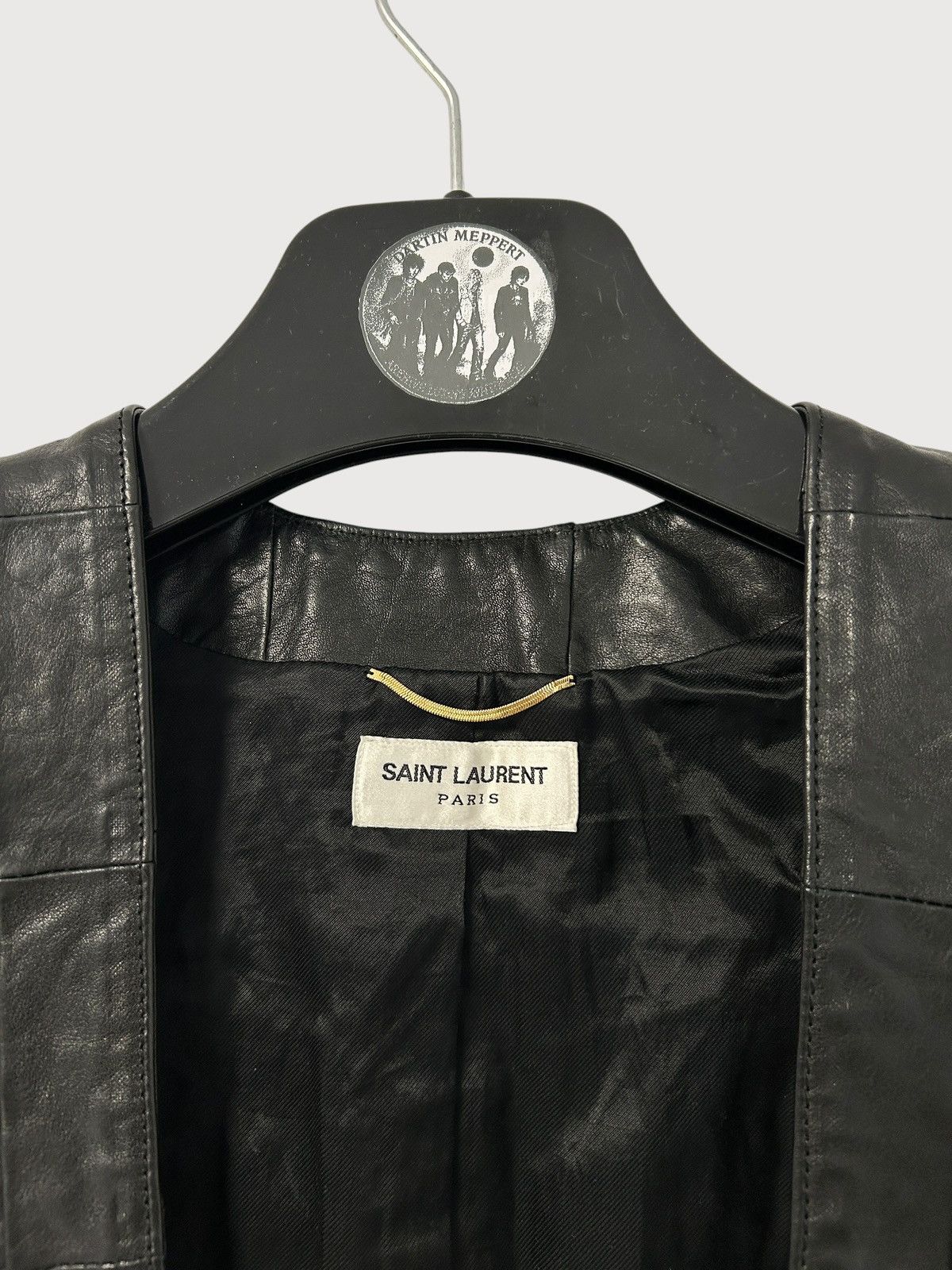 Saint Laurent Paris SS2015 Psych Rock Patchwork Leather Vest Size US S / EU 44-46 / 1 - 5 Thumbnail