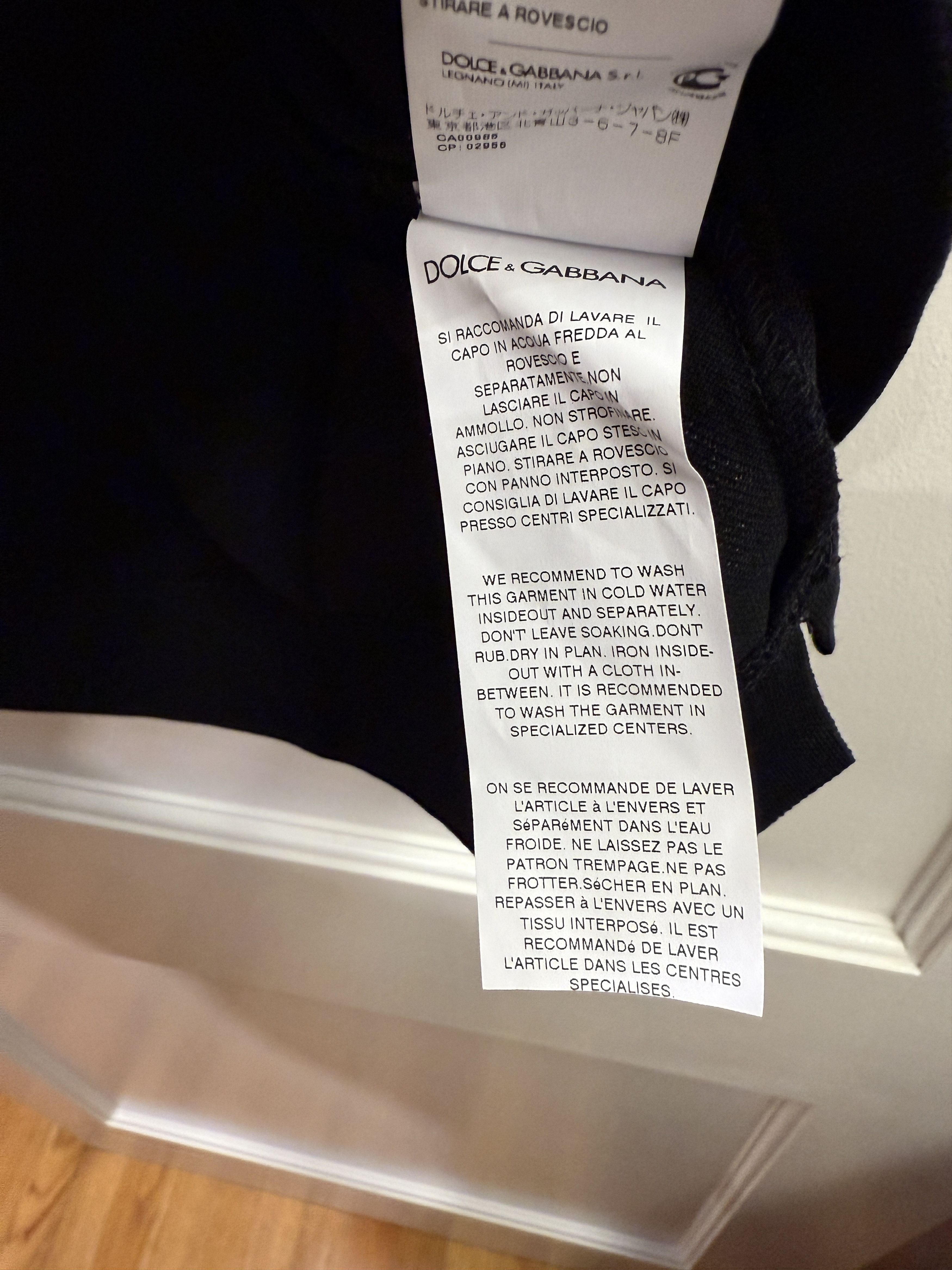 Dolce & Gabbana Dolce Gabbana Size 54 Black Polo Size US L / EU 52-54 / 3 - 8 Thumbnail