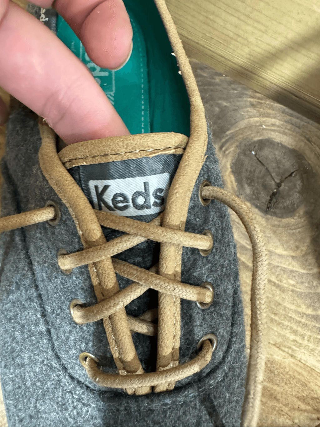 Keds Keds Champion Women's Size 8.5 Gray Wool Tan Piping Shoes Size US 8.5 / IT 38.5 - 9 Thumbnail