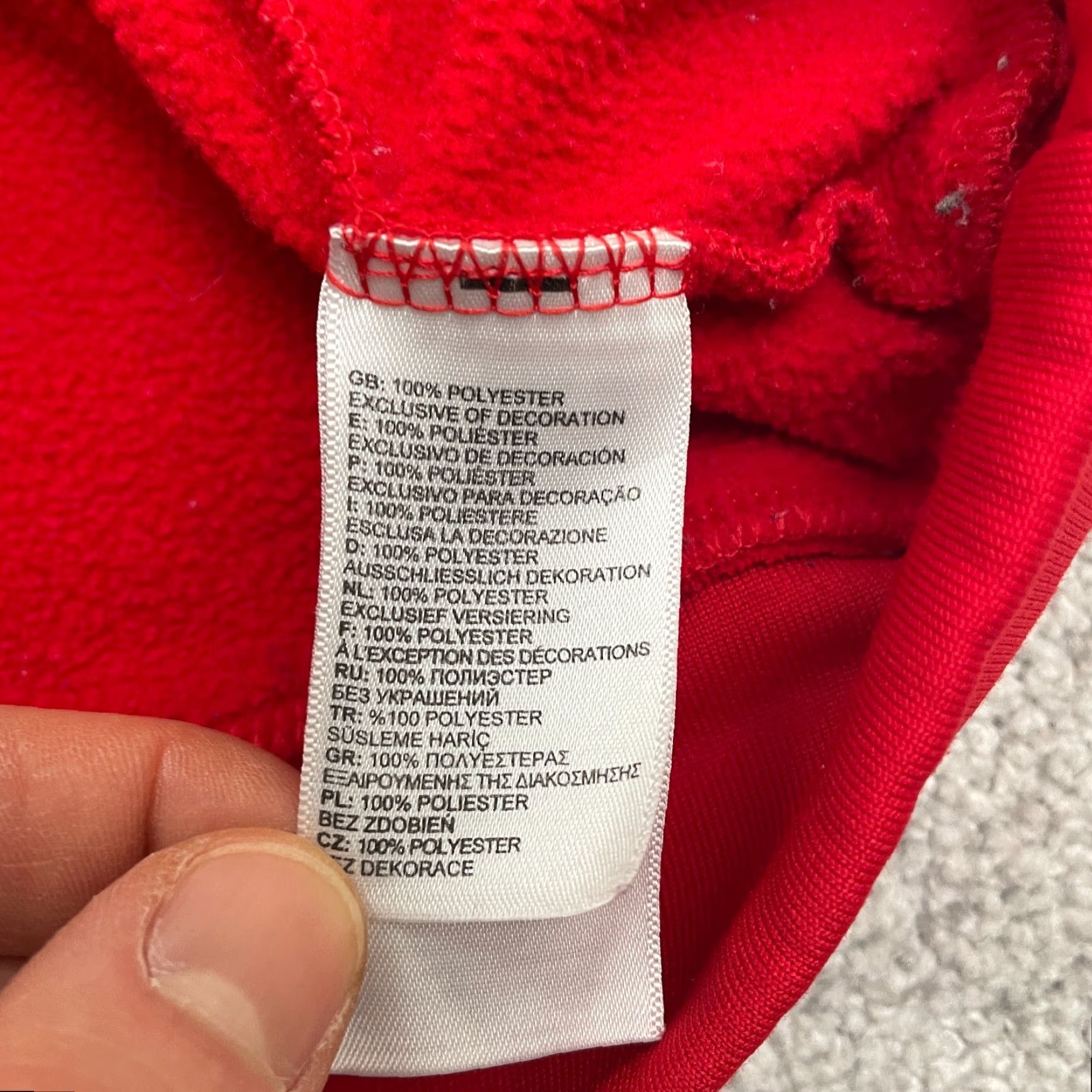 The North Face The North Face Hoodie Mens Medium Red Pullover Knit Sweatshirt Sports Outdoor All Seasons Hooded Pockets Graphic Print Crew Neck Size US M / EU 48-50 / 2 - 6 Thumbnail
