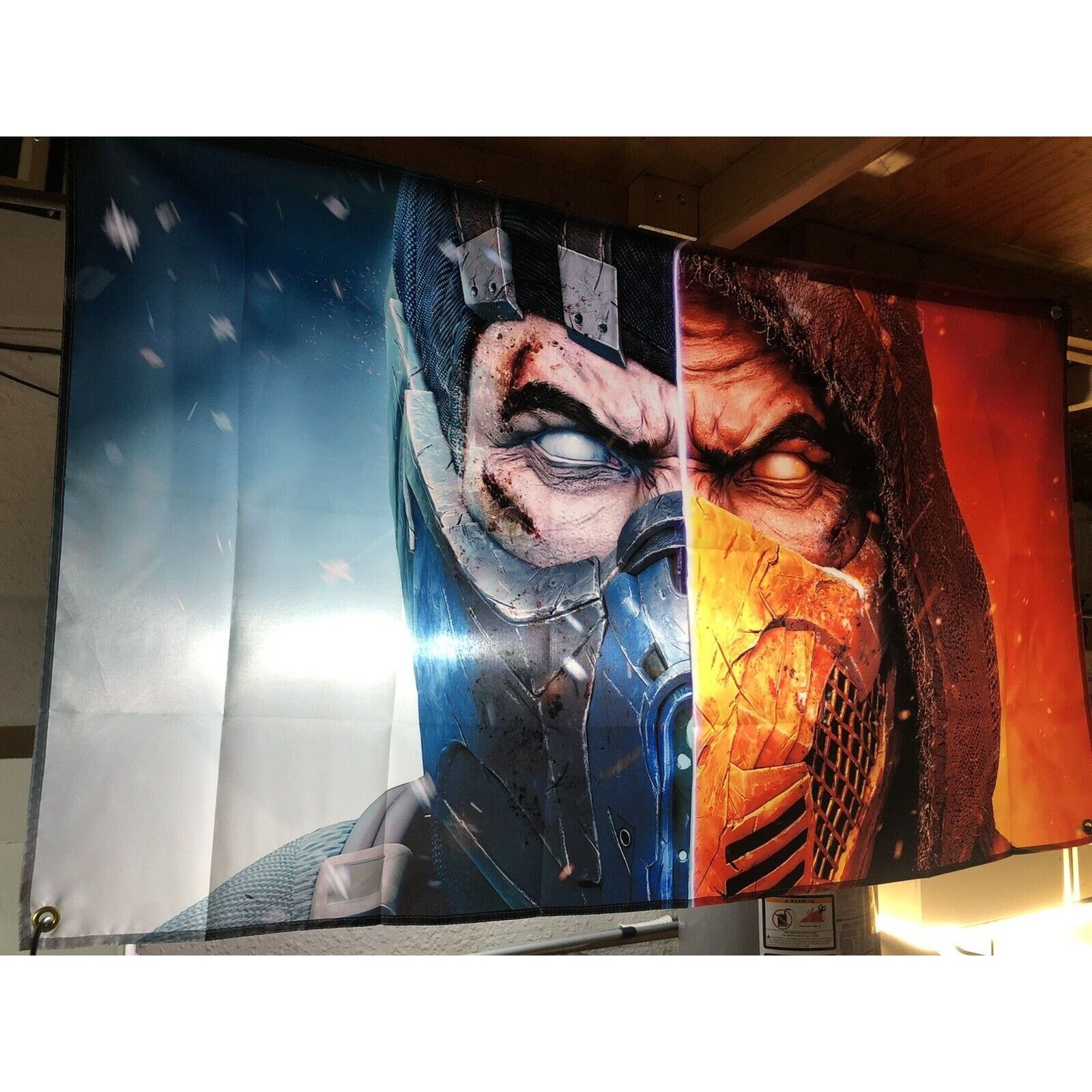 Other Mortal Kombat 5ft Sub Zero Scorpion Poster Flag II Fatality Size ONE SIZE - 1 Thumbnail