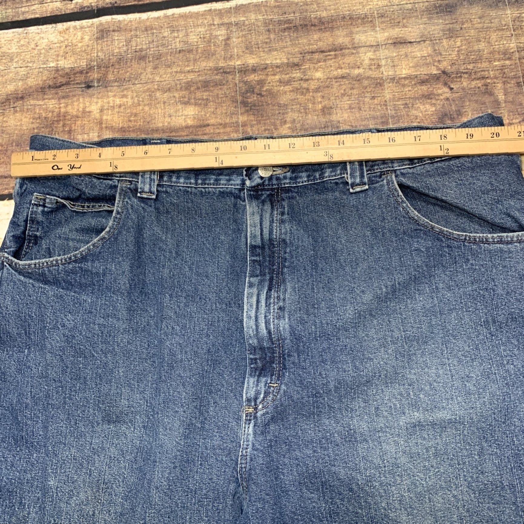 Wrangler VINTAGE Wrangler Carpenter Shorts Blue Jean Mens Size 42 Denim Work Cargo Hero Hammer Size US 42 / EU 58 - 3 Thumbnail