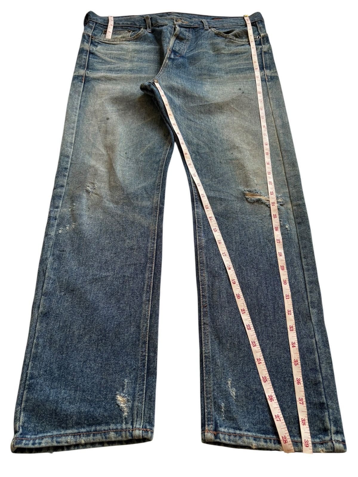 Japanese Brand Vintage Japanese Brand Rusty Mud Wash Distressed Jeans Size US 36 / EU 52 - 13 Thumbnail