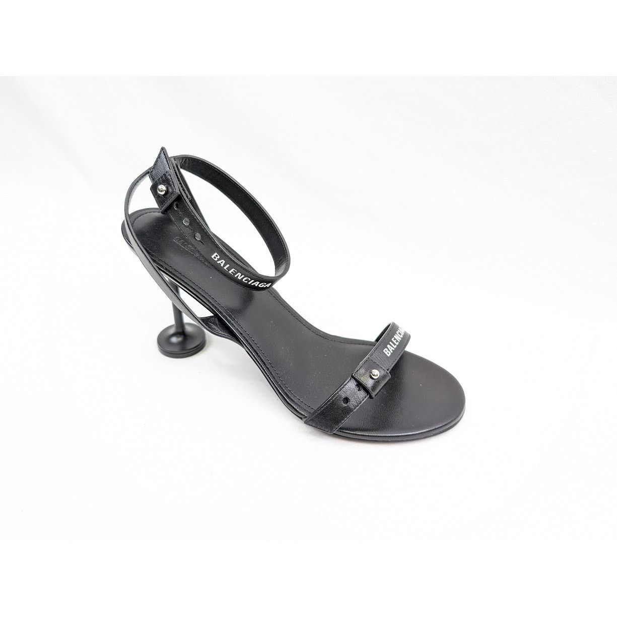 Balenciaga o1rshd1 Afterhour Logo 90 Sandals in Black/White Size US 8 / IT 38 - 2 Thumbnail