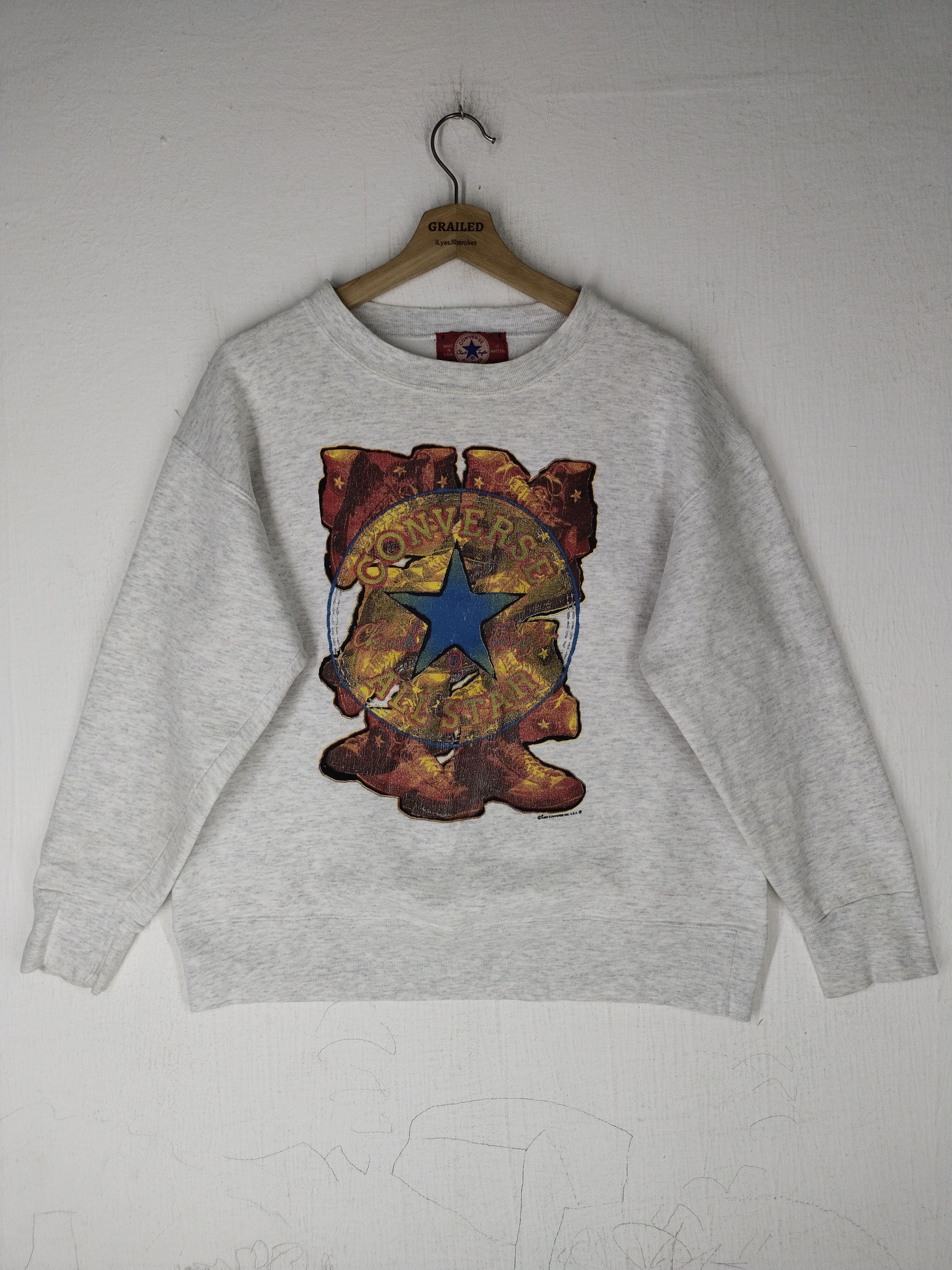 Converse × Vintage Vintage 93's Converse All Star Made in USA Promo Sweat Rare Size US M / EU 48-50 / 2 - 1 Thumbnail