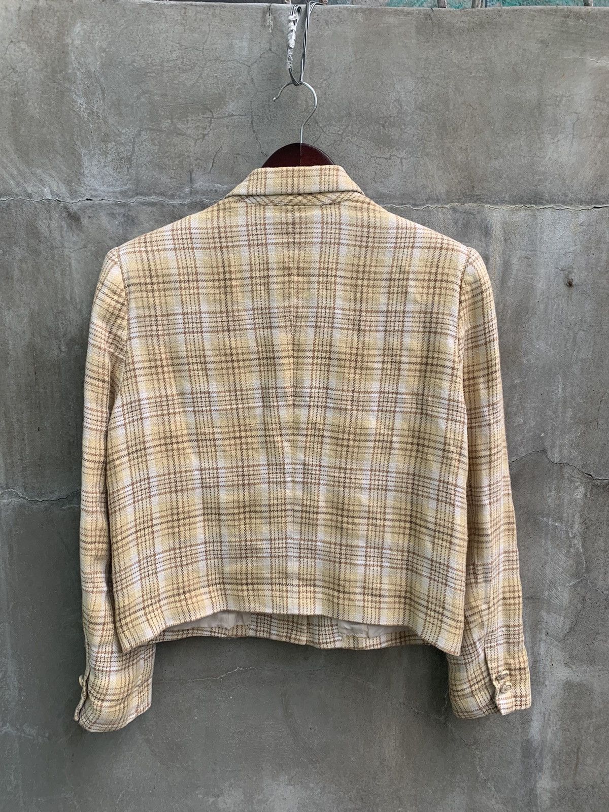 Issey Miyake Hemp Checkered Four Pocket Blazer Size M / US 6-8 / IT 42-44 - 5 Thumbnail