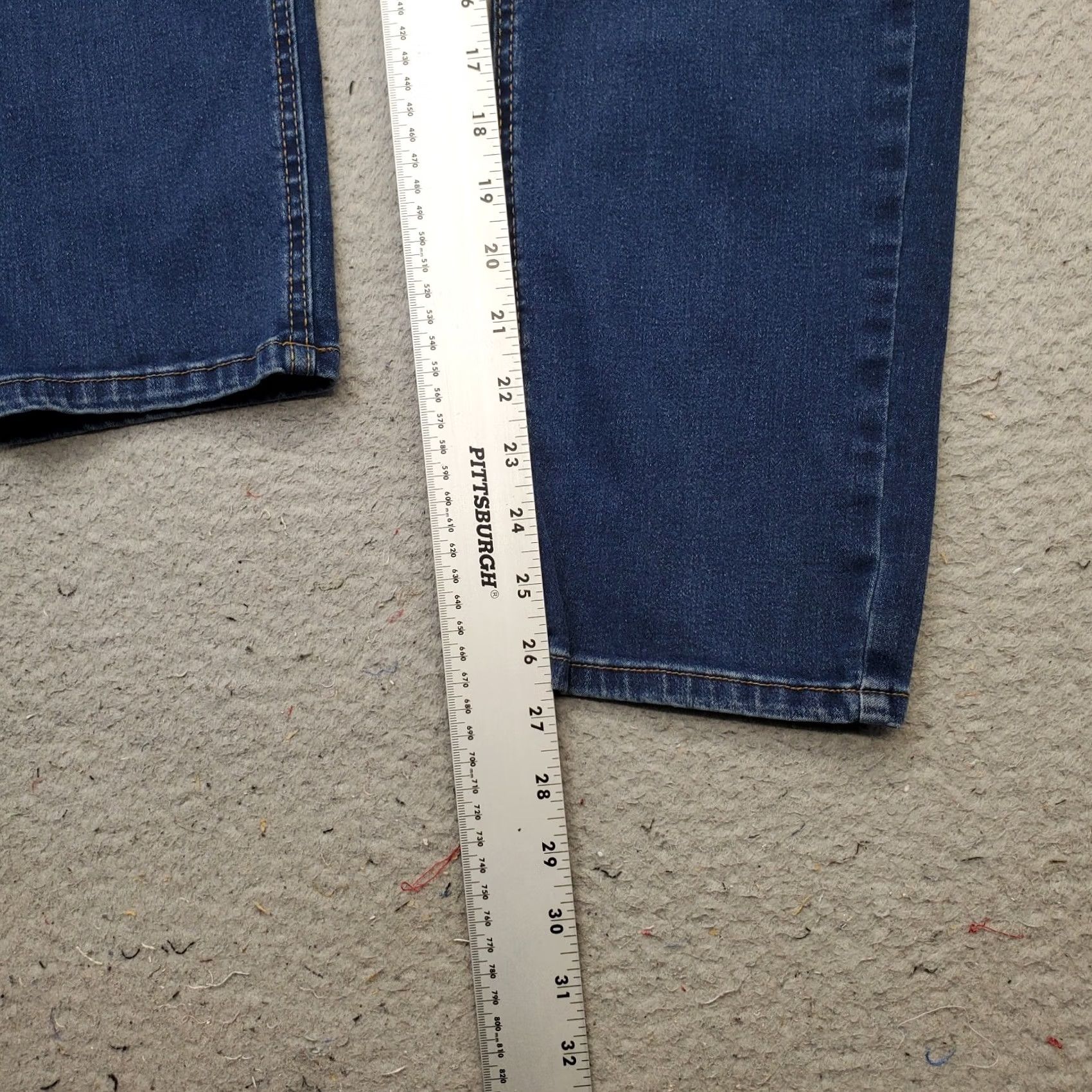 Vintage Angels Signature Jeans Womens 16 Blue Stretch Distressed Skinny Leg - 5-Pocket Denim Jeans Size 38" / US 16 / IT 52 - 4 Thumbnail