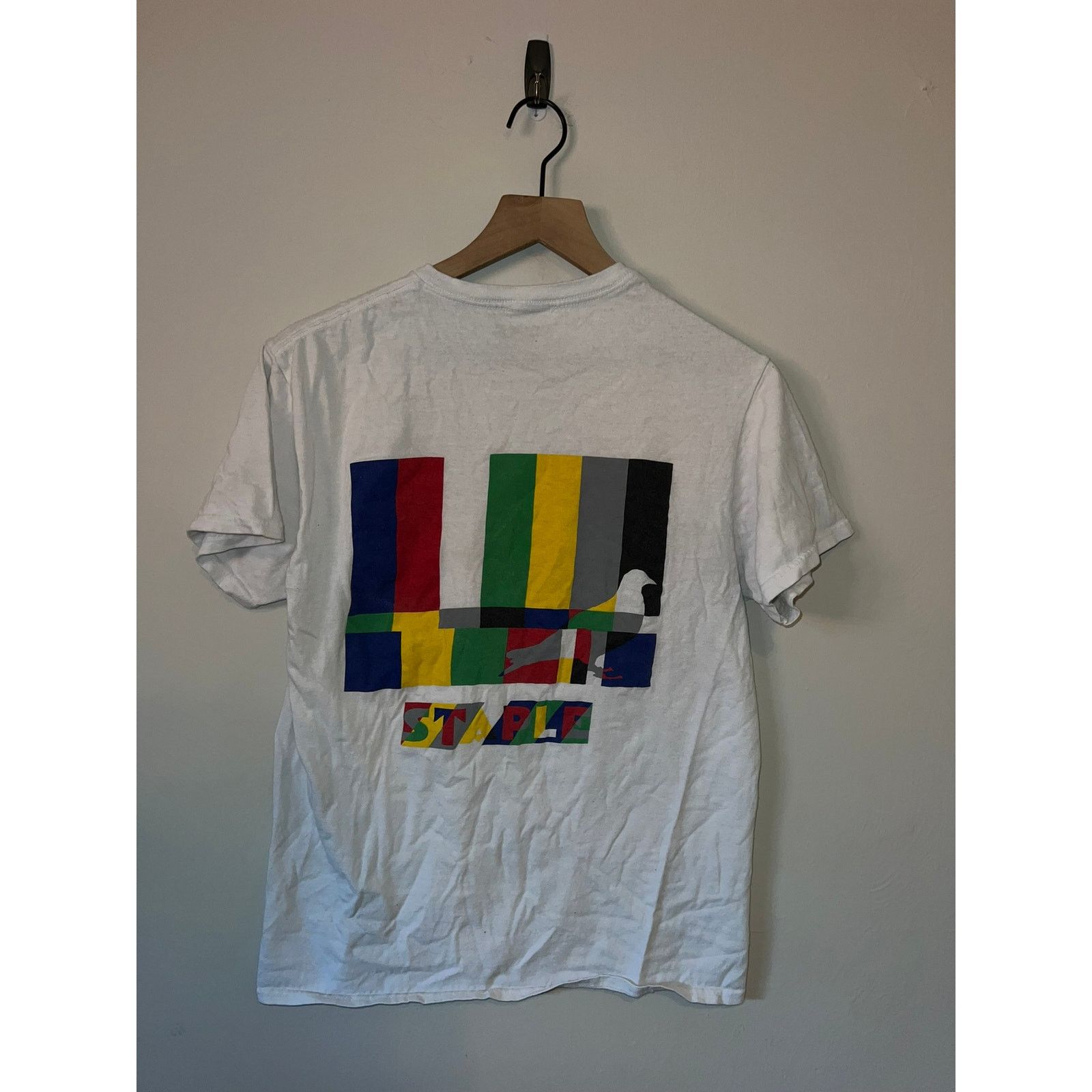 Staple Staple Pigeon Shirt White Multicolor Graphic Tee 2000s M Size US M / EU 48-50 / 2 - 5 Thumbnail