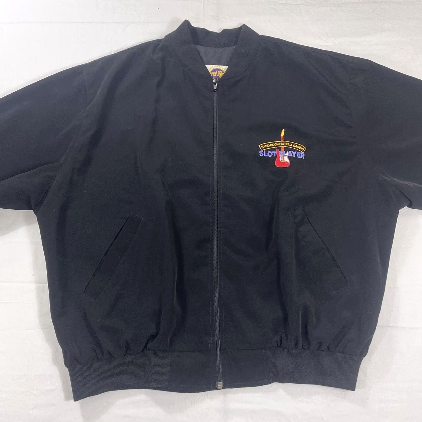 Hard Rock Cafe VINTAGE Hard Rock Cafe Jacket XL Bomber Men Black 90s Las Vegas Casino Slot Player Vintage (no extra text) Size US XL / EU 56 / 4 - 2 Thumbnail