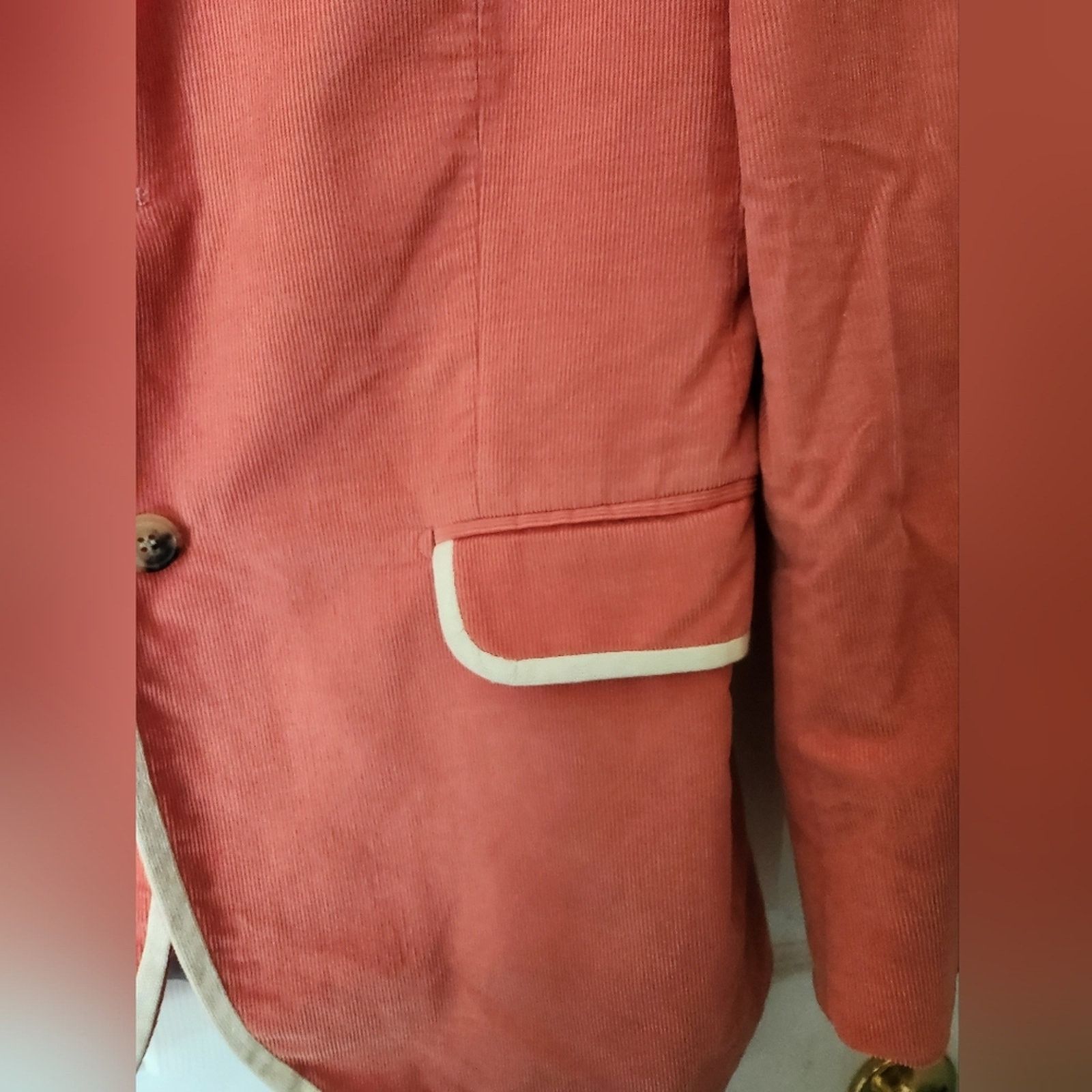 Christian Lacroix Christian Lacroix Coral Jacket with Cream Accents F52 Size US L / EU 52-54 / 3 - 5 Thumbnail