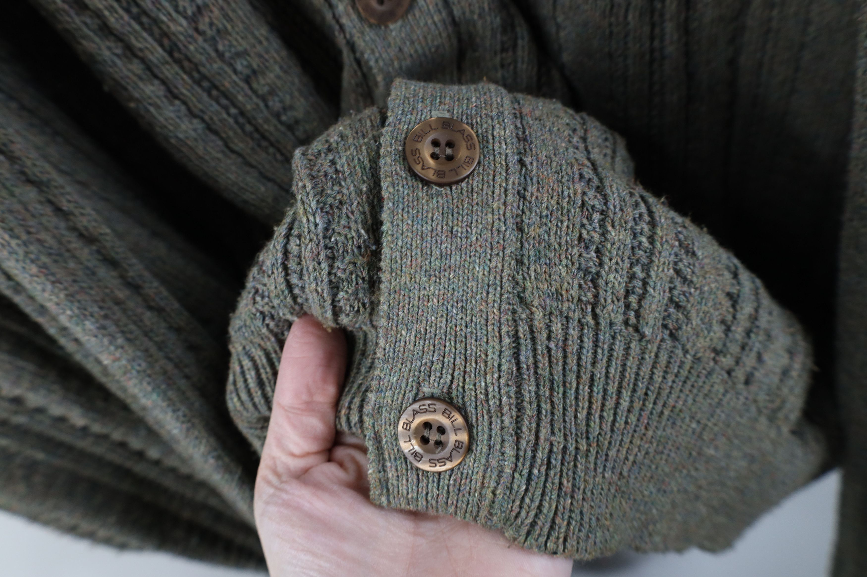 Vintage Vintage 90s Streetwear Ribbed Knit Cardigan Sweater USA Size US XL / EU 56 / 4 - 4 Thumbnail