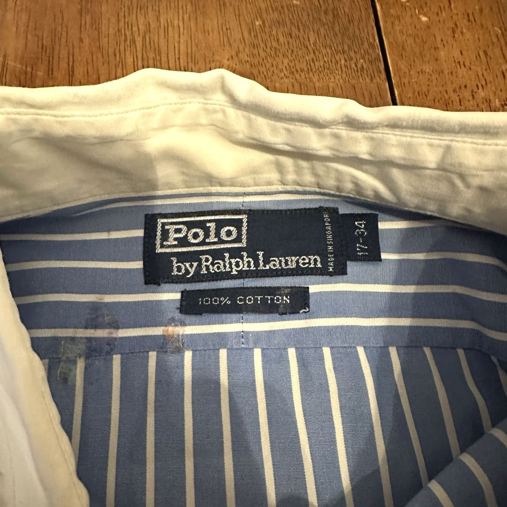 Ralph Lauren VINTAGE Ralph Lauren Blue Striped Button-Down Shirt Men’s XL Y2K Size US XL / EU 56 / 4 - 5 Thumbnail