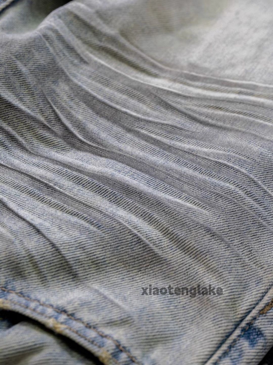 Jean Unisex washed retro faded loose baggy grunge jeans Size US 32 / EU 48 - 4 Thumbnail
