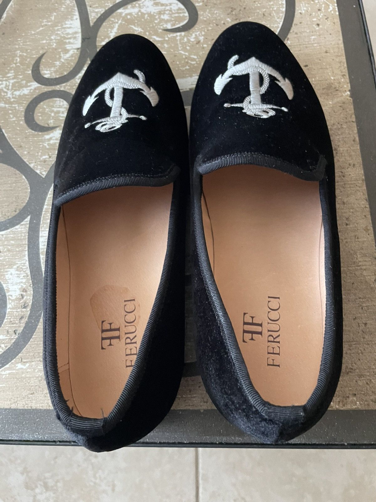 Other Ferucci Formal Slip Ons Velvet w/Anchors Size US 11 / EU 44 - 6 Thumbnail