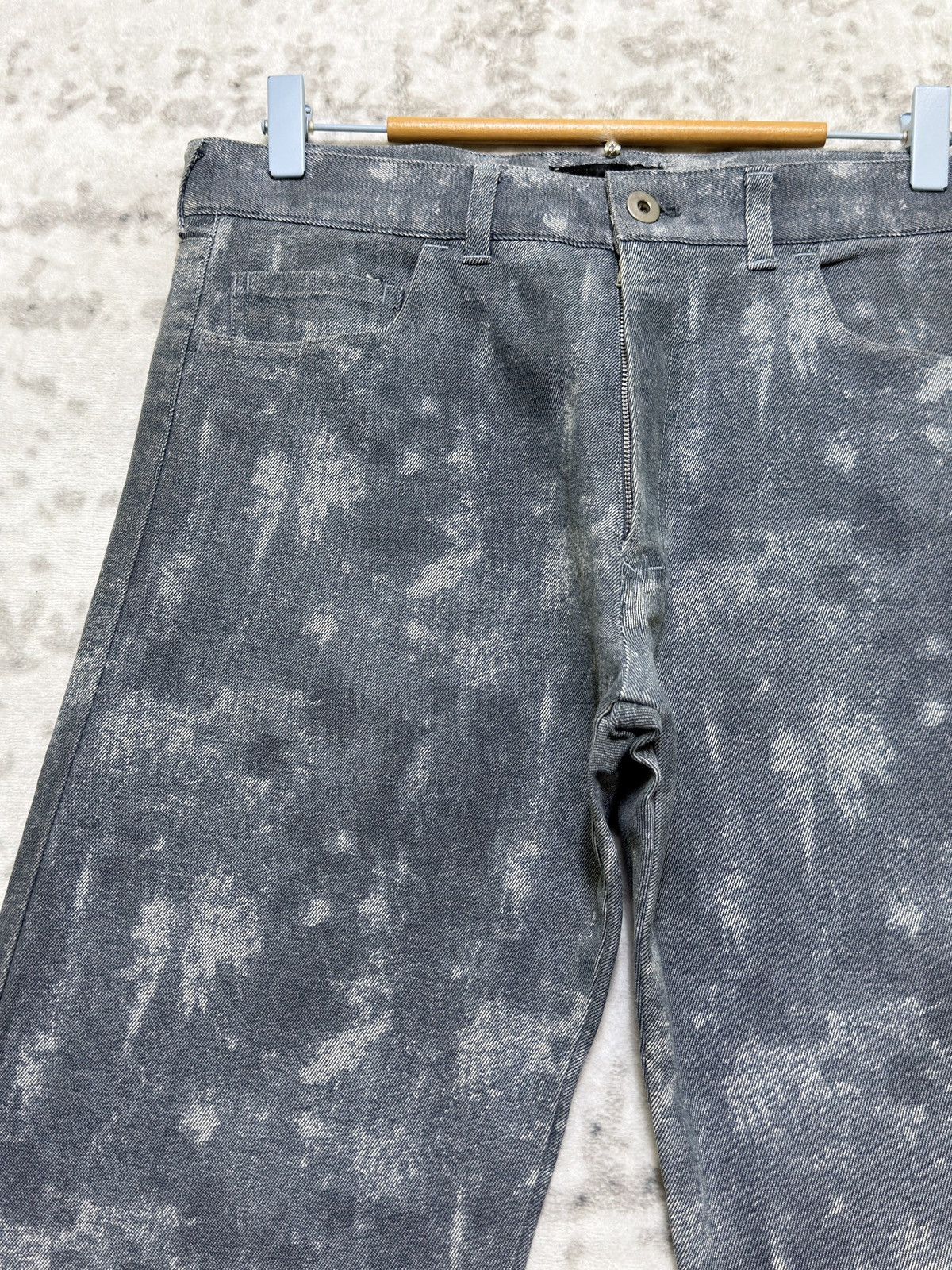 In The Attic Vintage In The Attic Acid Wash Mottled Straight Leg Jeans Size US 30 / EU 46 - 4 Thumbnail